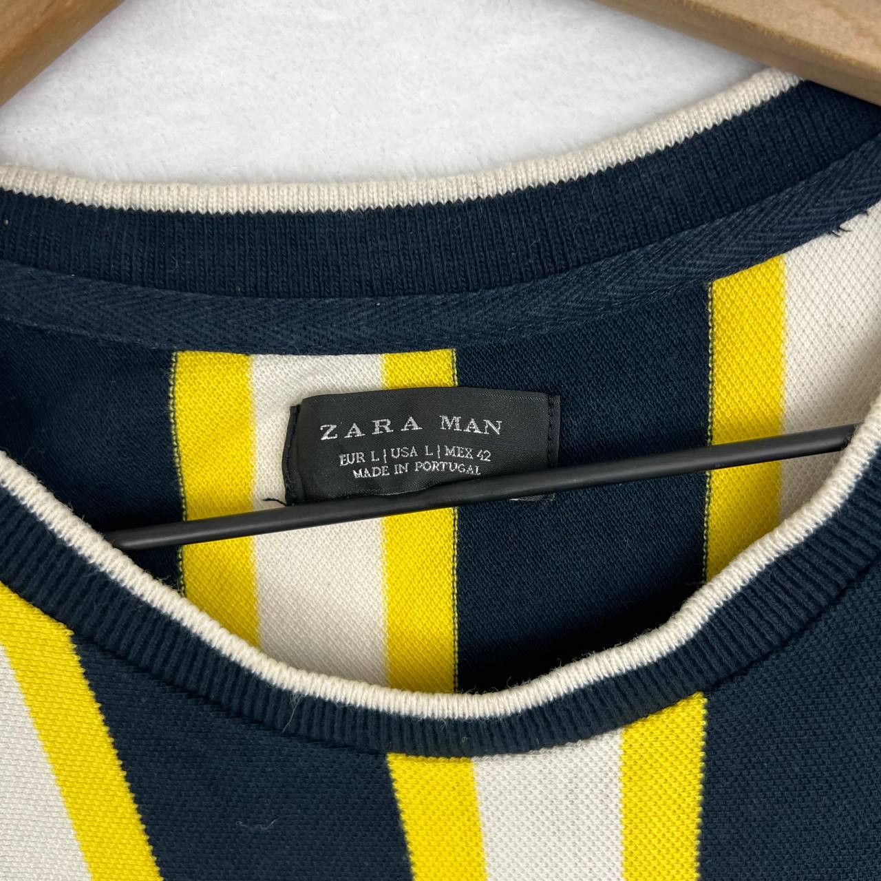 Zara Zara Man Shirt Large Striped Short Sleeve Round Neck L Size US L / EU 52-54 / 3 - 3 Thumbnail