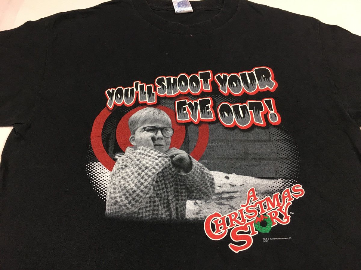 Vintage 2004 A Christmas Story Quotes Humor Big Logo Printed Tee Size US L / EU 52-54 / 3 - 3 Thumbnail
