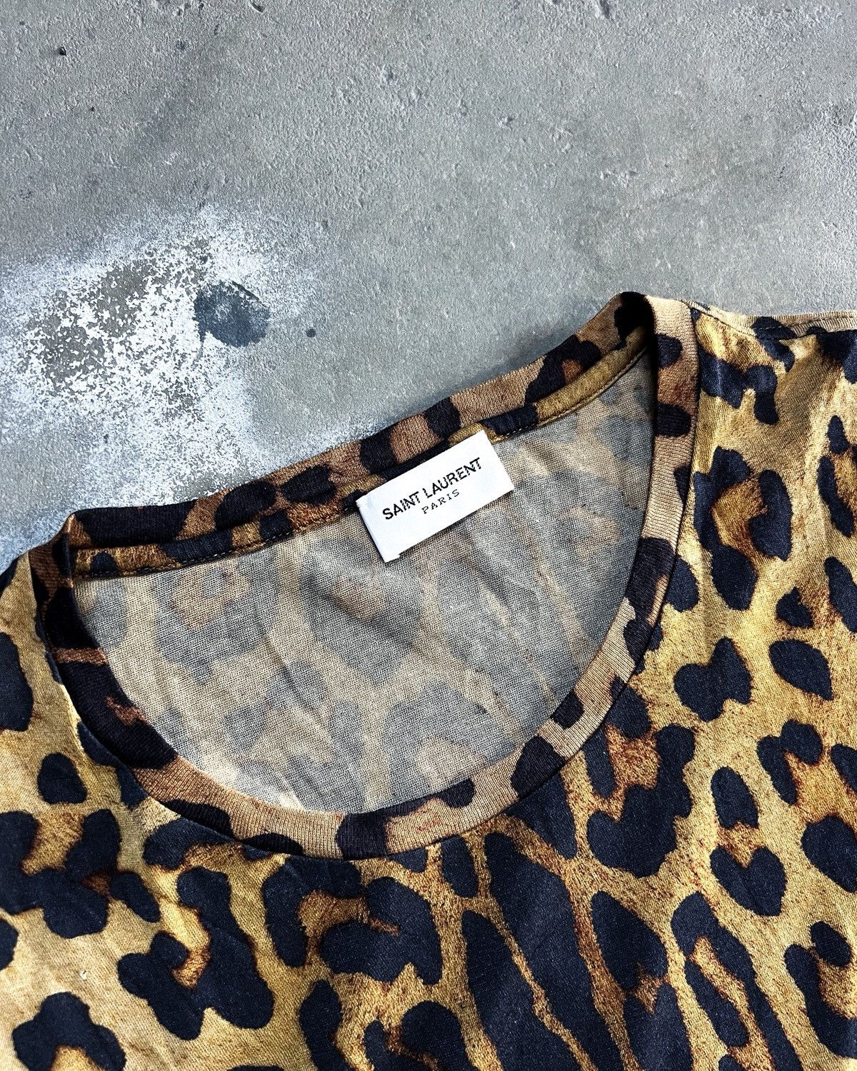 Saint Laurent Paris S/S15 CHEETAH T-SHIRT BY HEDI SLIMANE Size US M / EU 48-50 / 2 - 4 Thumbnail