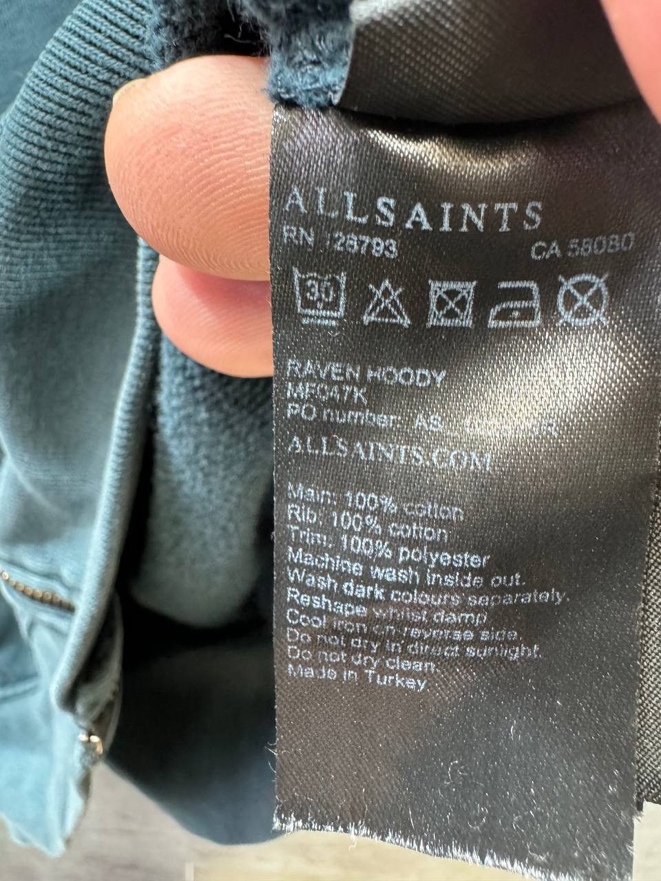 Other Allsaints Raven Zip Up Hoodie Mens Size US XS / EU 42 / 0 - 4 Thumbnail