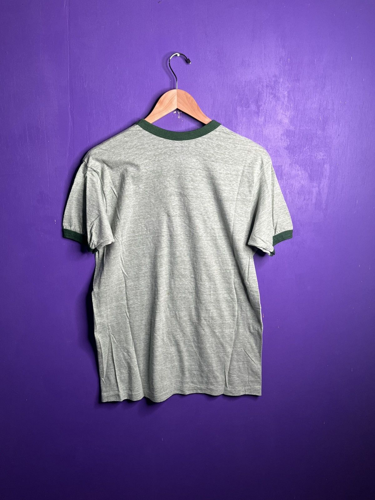 Vintage Vintage 70s Notre dame fightin Irish green ringer tee Size US M / EU 48-50 / 2 - 2 Thumbnail