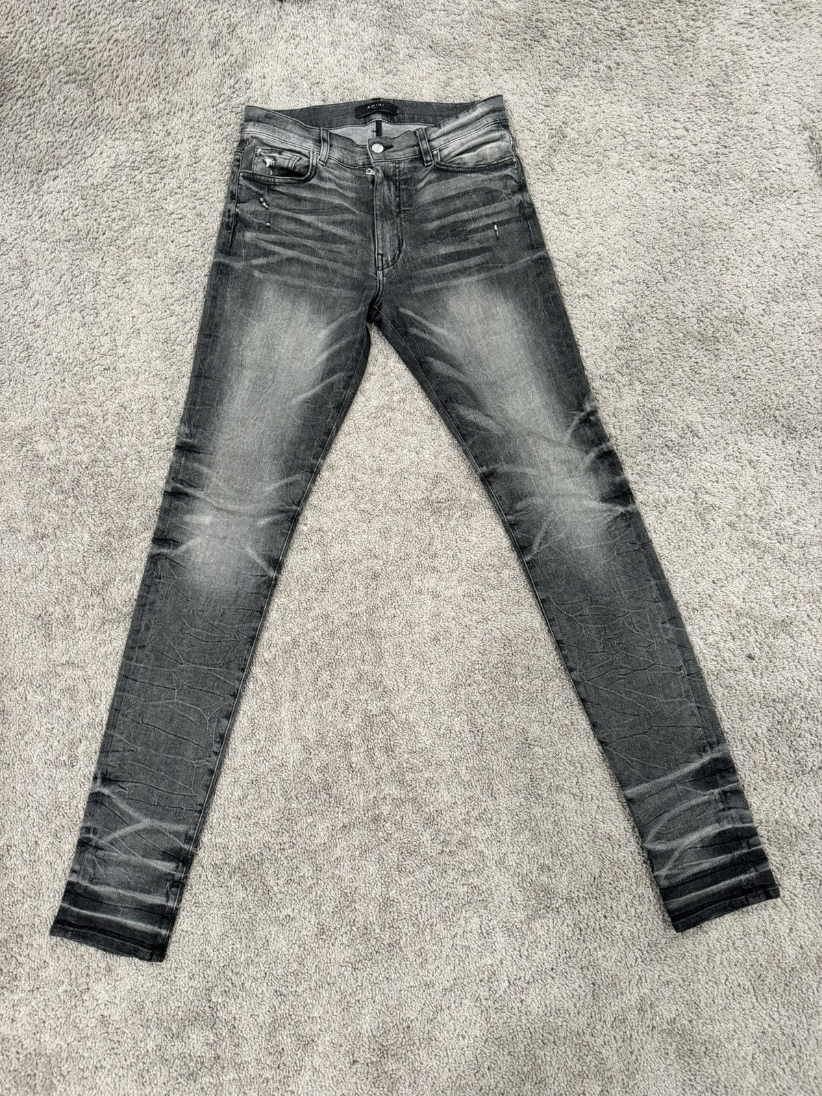 image of Amiri Stack Black Denim, Men's (Size 31)