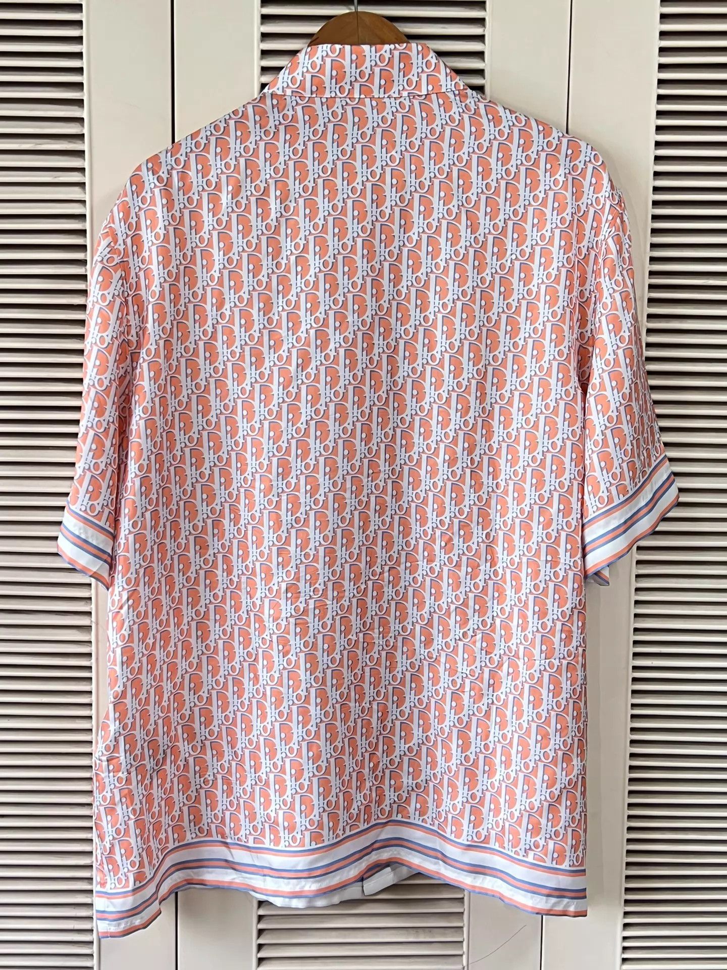 Dior Dior Men's Short Sleeve Shirt Orange/White Logo 42 Size US L / EU 52-54 / 3 - 2 Thumbnail