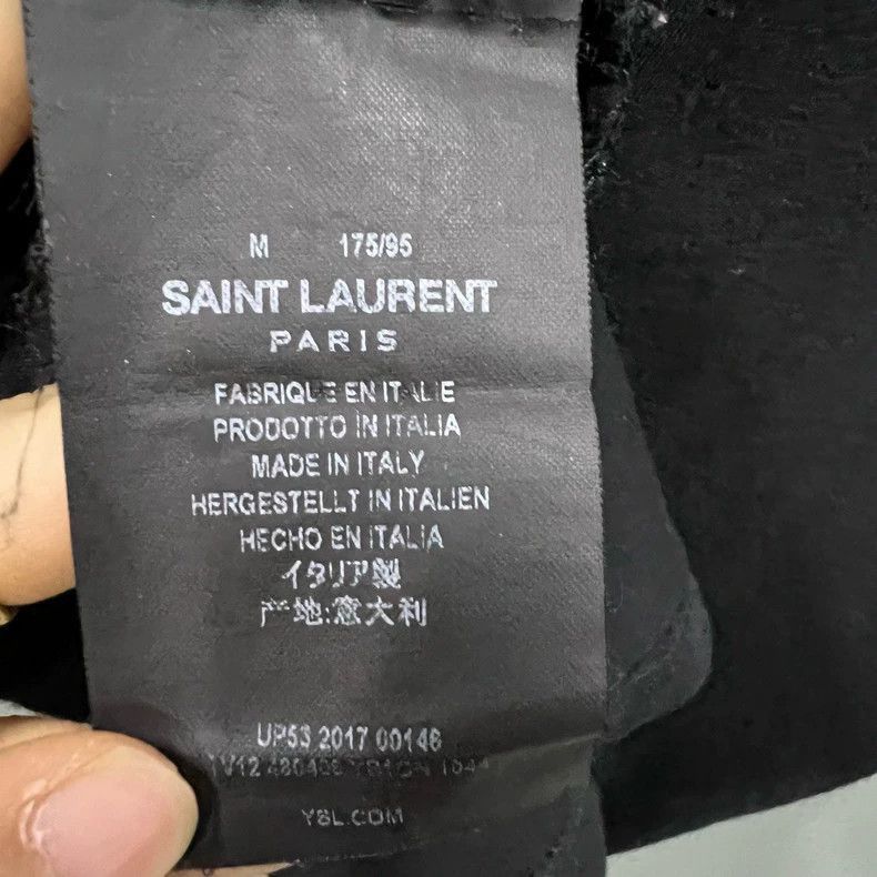 Saint Laurent Paris Saint Laurent Black Short Sleeve T-Shirt-2505 Size US M / EU 48-50 / 2 - 4 Thumbnail