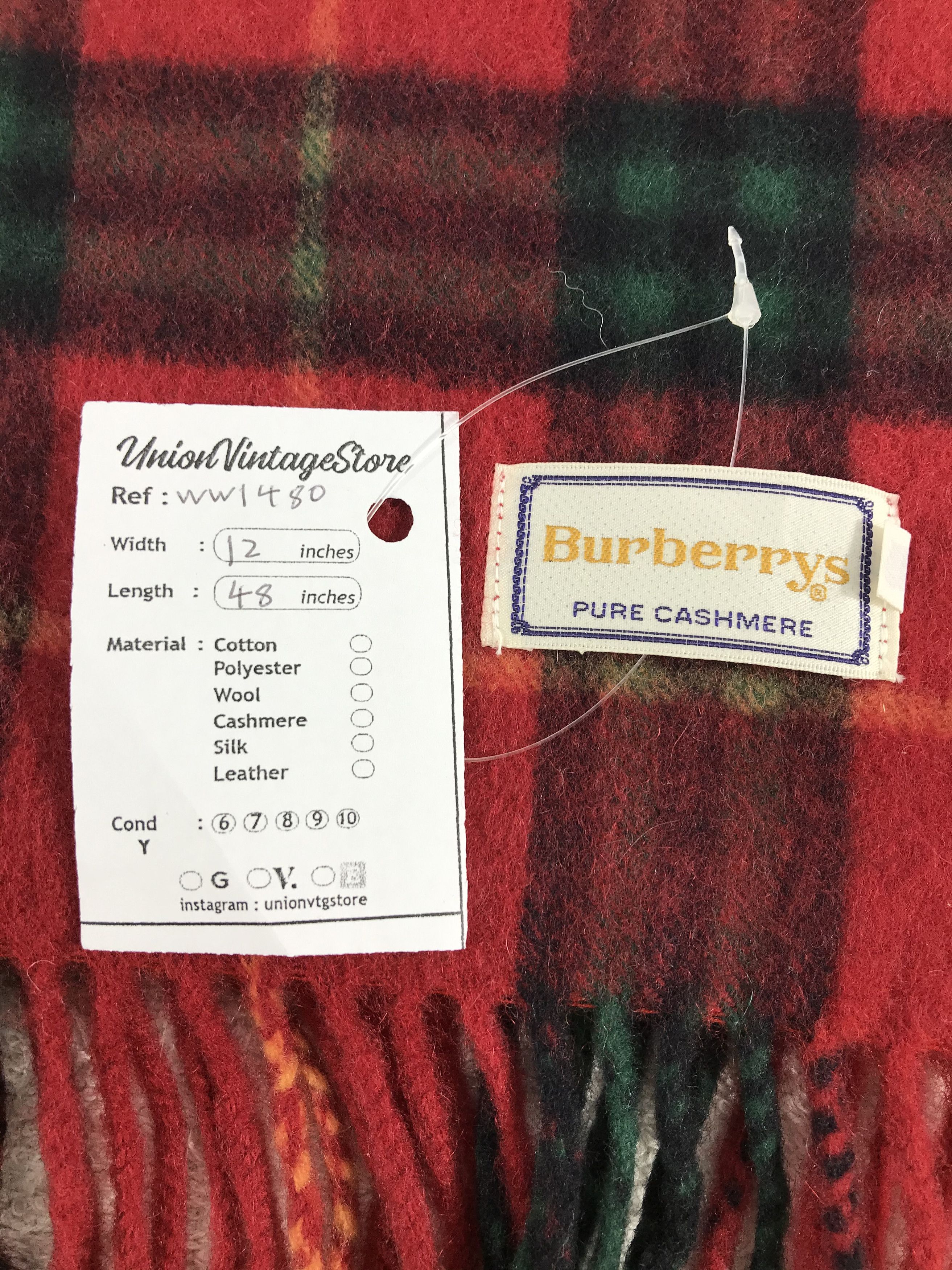 Burberry × Vintage Burberry Scarf / Muffler / Neckwear - WW1480 Size ONE SIZE - 4 Thumbnail