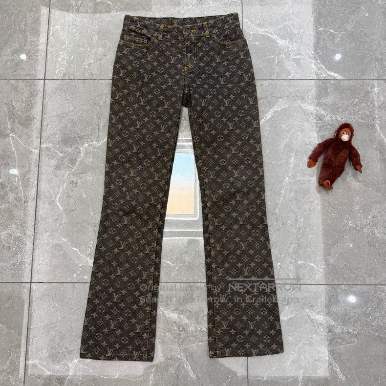 Louis Vuitton Louis Vuitton Full-print old flower jeans Size 35" - 1 Thumbnail
