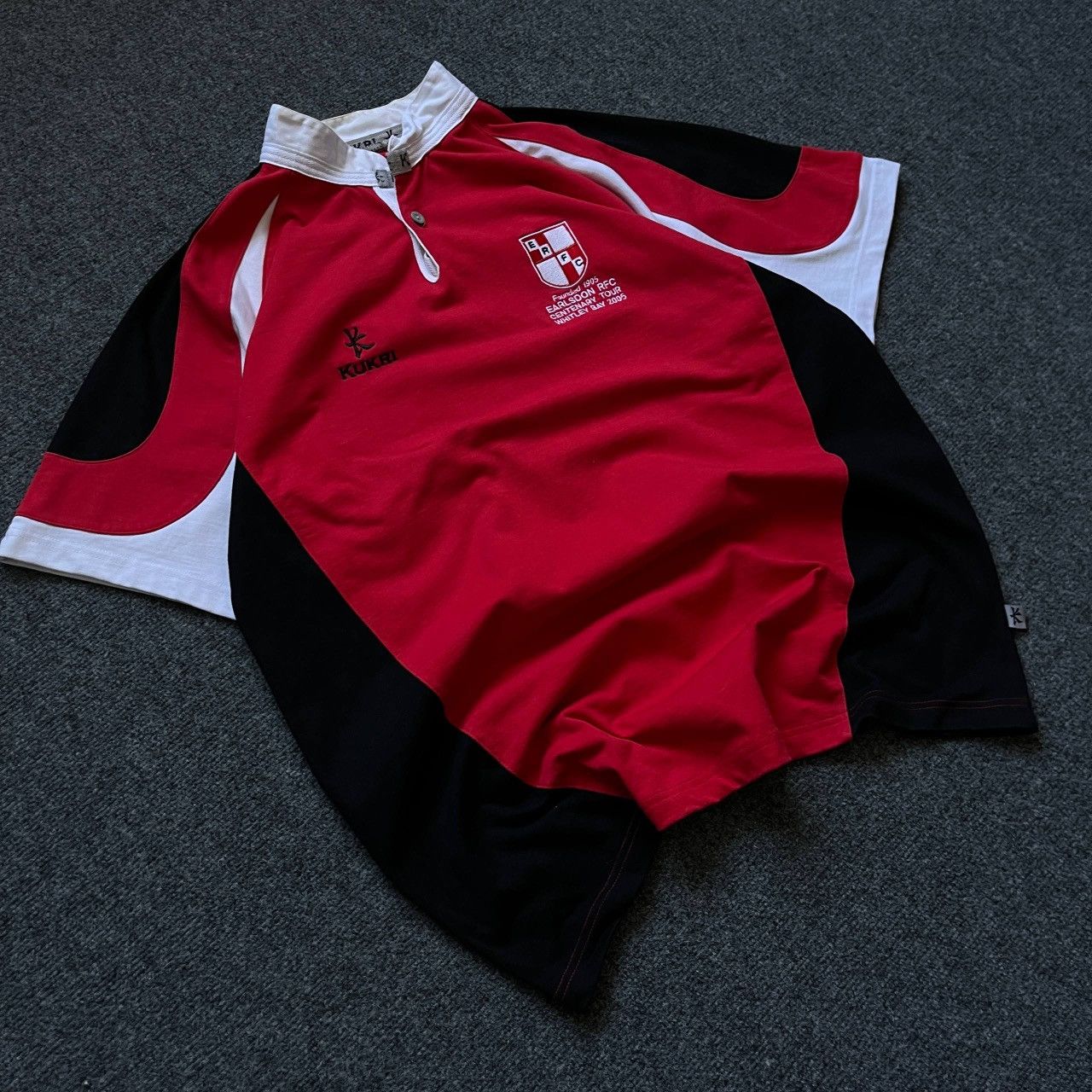 Genetic Manipulation Shinichiro Kuriya VTG Mans Rugby Kukri Earlsdon RFC 2005 Polo Casio xv 00s USA Size US XL / EU 56 / 4 - 2 Thumbnail