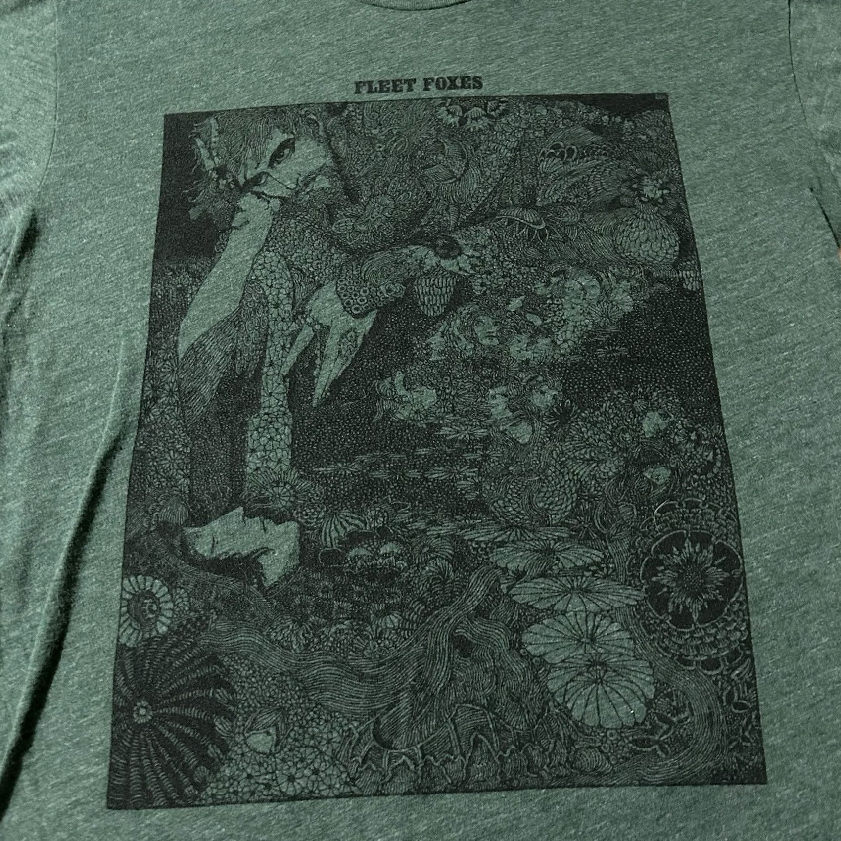 Vintage Fleet Foxes Shirt Green Size S Indie Alternative Hipster Band Mens T-Shirt Size US S / EU 44-46 / 1 - 2 Thumbnail