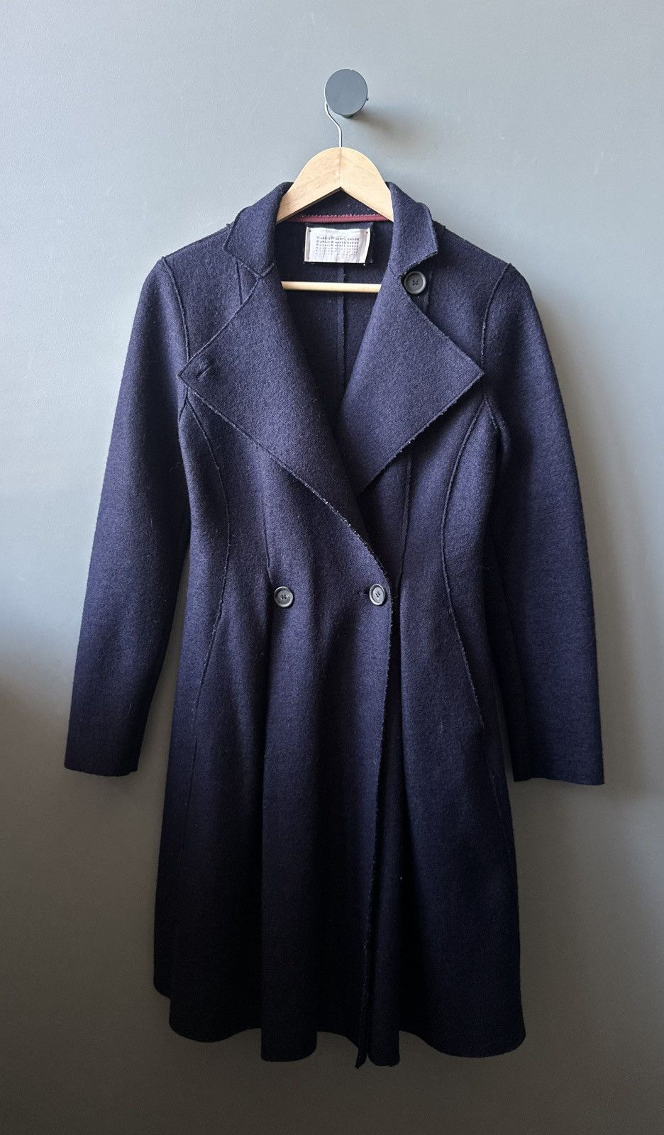 Harris Wharf London Harris Wharf London Wool Double-Breasted Structured Coat Size S / US 4 / IT 40 - 1 Thumbnail
