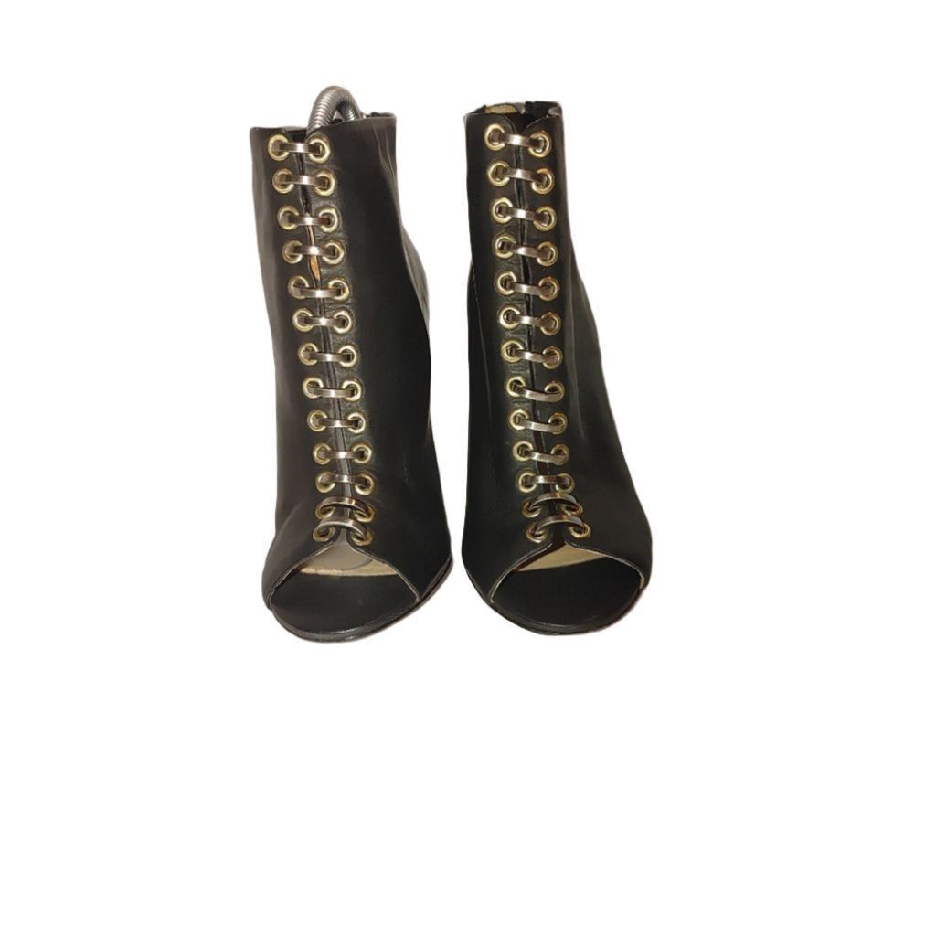 By Malene Birger L.A.M.B. Tony Lambskin Peep Toe Booties Size 7M Size US 7 / IT 37 - 4 Thumbnail