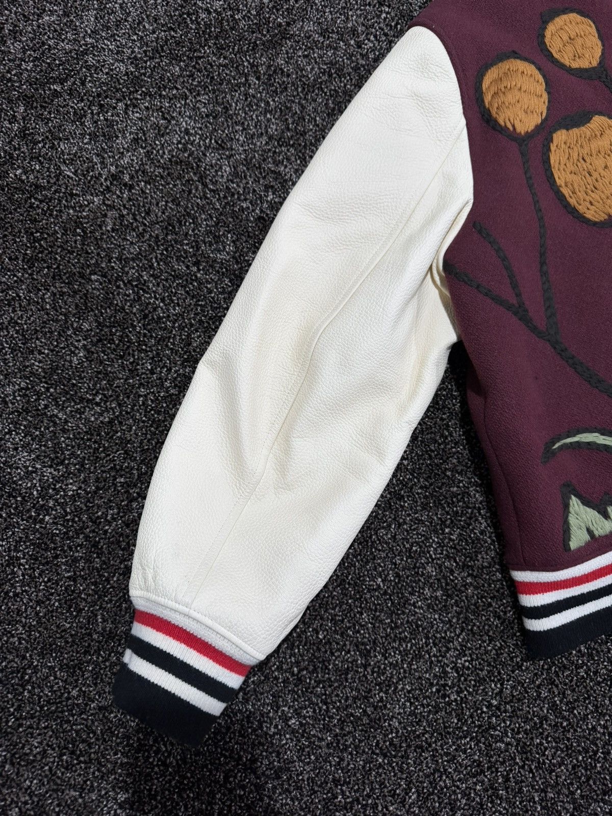 Loewe Loewe Floral Herbarium Embroider Leather/Wool Varsity Jacket Size US L / EU 52-54 / 3 - 19 Thumbnail