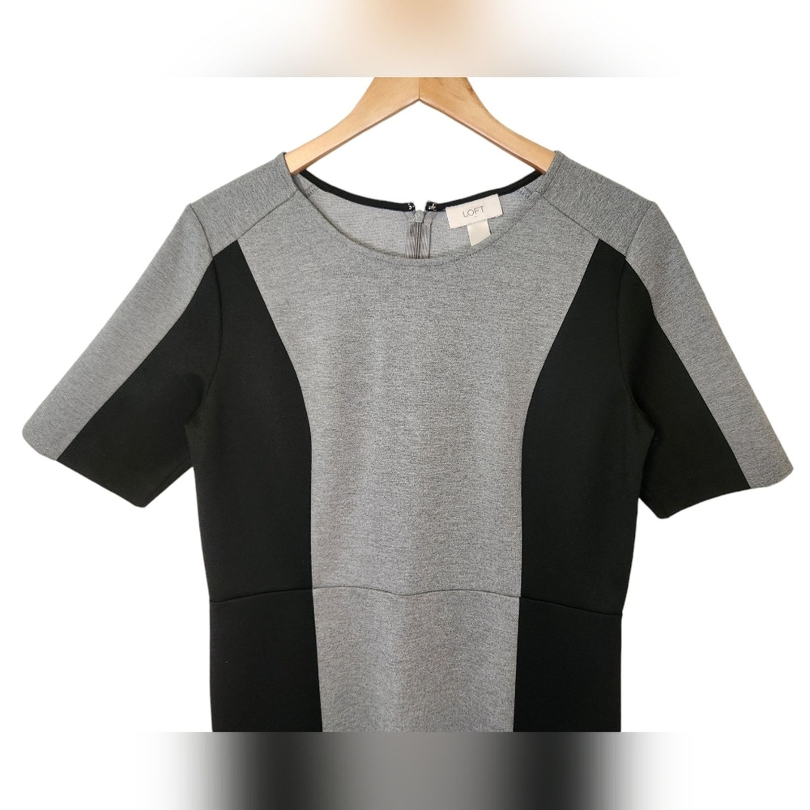 Loft Loft Colorblock black and gray A-Line dress 6 Size M / US 6-8 / IT 42-44 - 4 Thumbnail