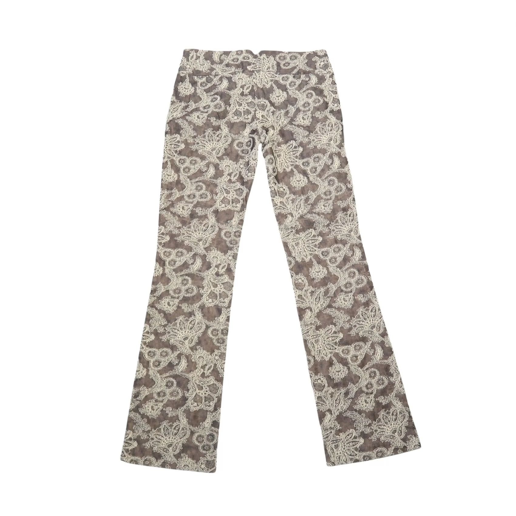 Vintage VINTAGE Wet Seal Brown Floral Tapestry Brocade Low Rise Flare Pants 11 Women Casual Bohemian 33in Inseam Mens? Size 32" / US 10 / IT 46 - 3 Thumbnail