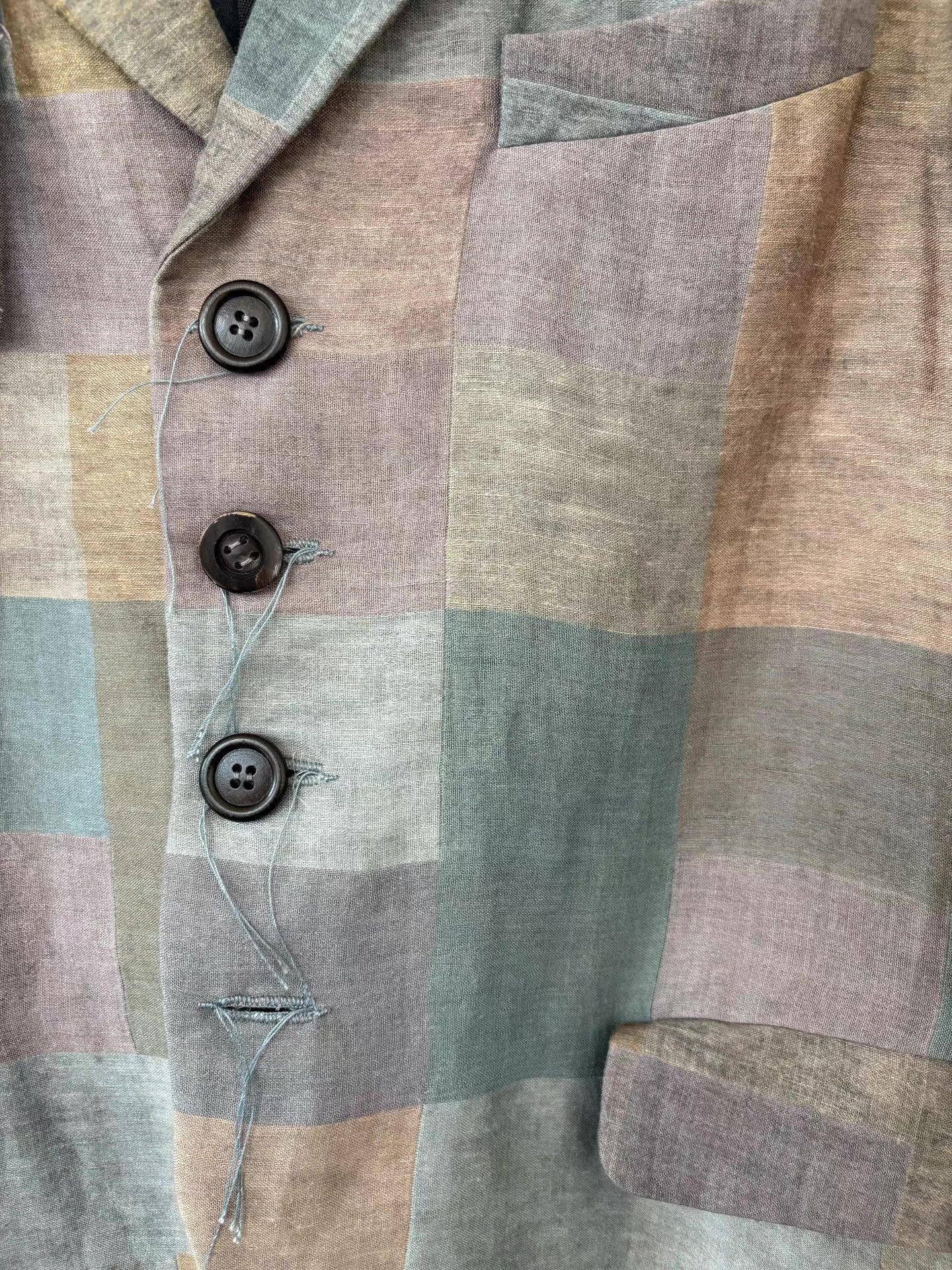 Archivio J.M. Ribot Archivio J.M.Ribot Men's Plaid Blazer Ｑ21 Size 46R - 9 Thumbnail