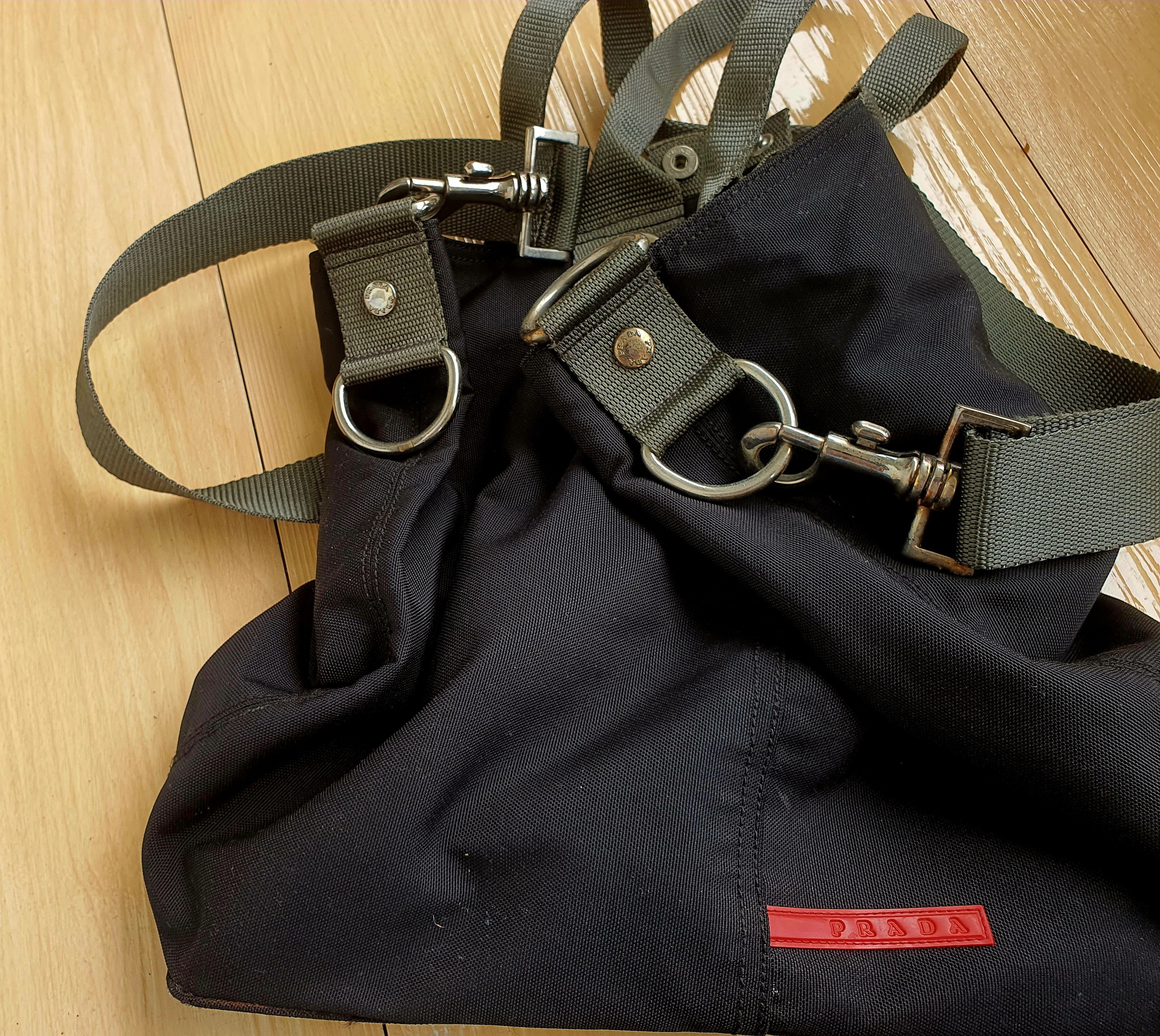 Prada PRADA Tote Bag Canvas Black Auth ar5222 Size ONE SIZE - 6 Thumbnail
