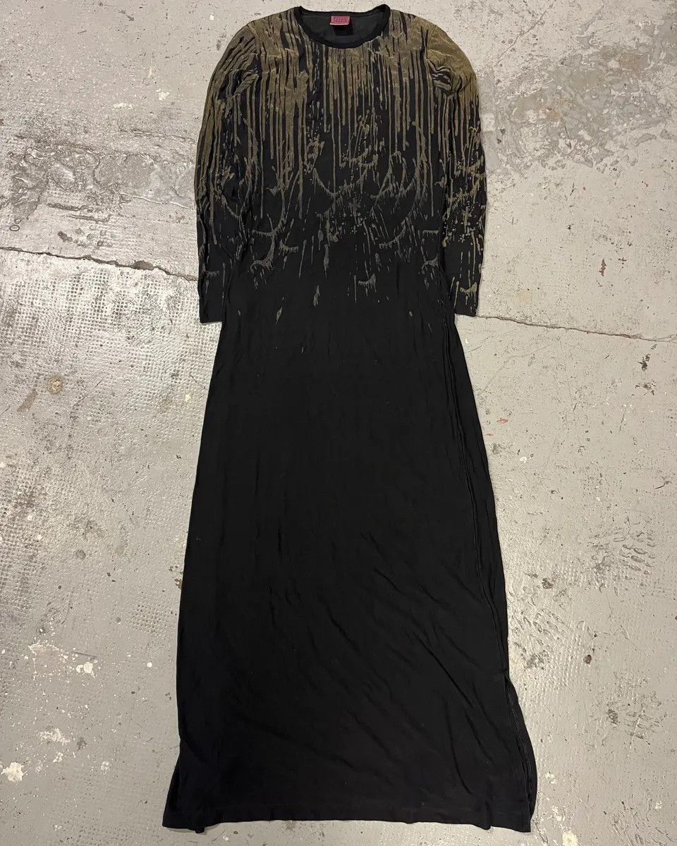 Jean Paul Gaultier × Vintage FW1998 Jean Paul Gaultier Olive Velvet Long Dress Size M / US 6-8 / IT 42-44 - 1 Thumbnail