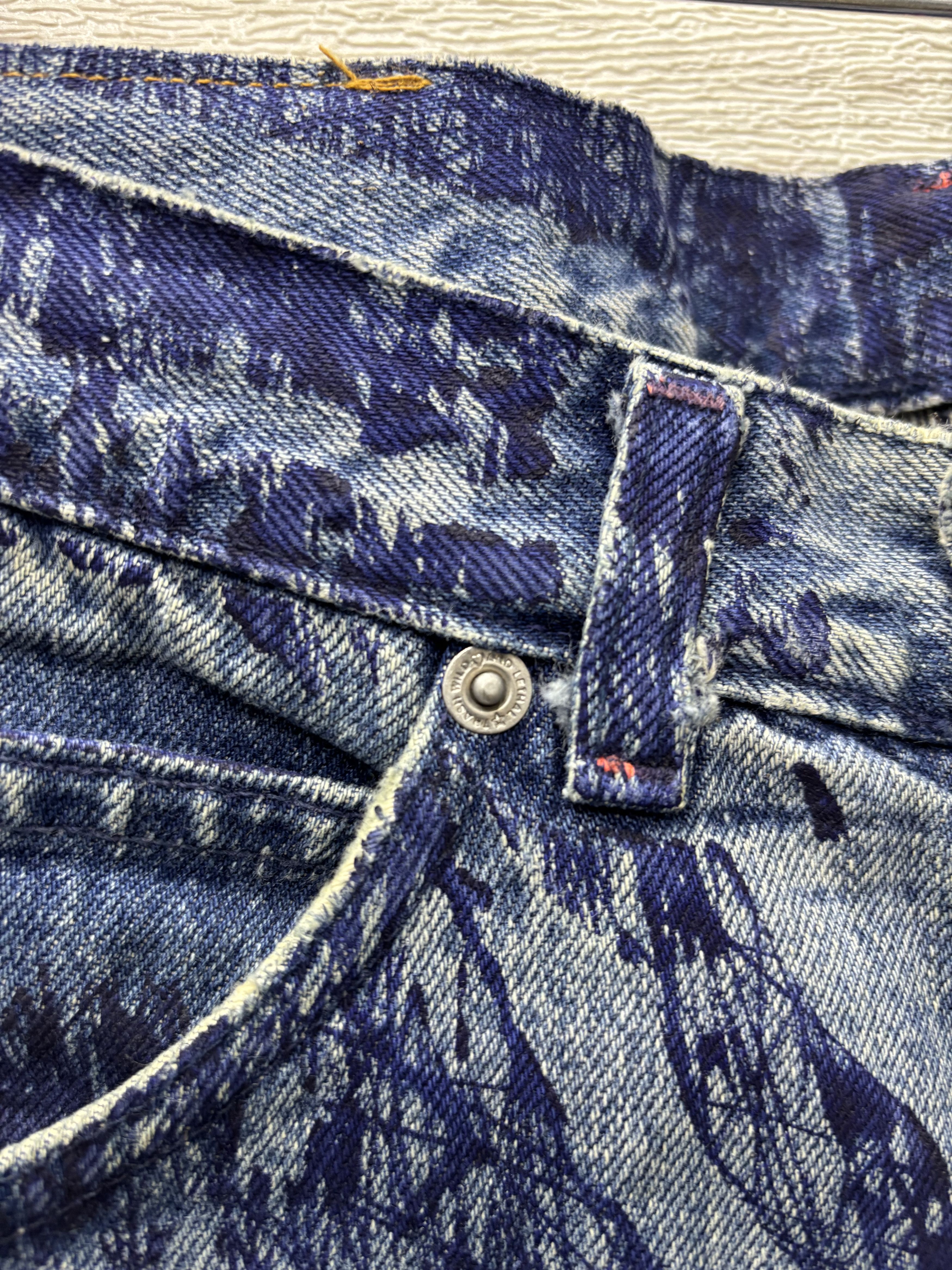 Walter Van Beirendonck W&LT⚡️Pen Graffiti Archive Flared Jeans Distressed Denim Size US 30 / EU 46 - 4 Thumbnail