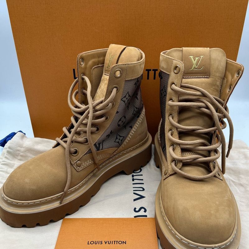 Louis Vuitton Louis Vuitton Ranger Leather Lace-Up Short Boots 0079 Size US 7.5 / EU 40-41 - 4 Thumbnail