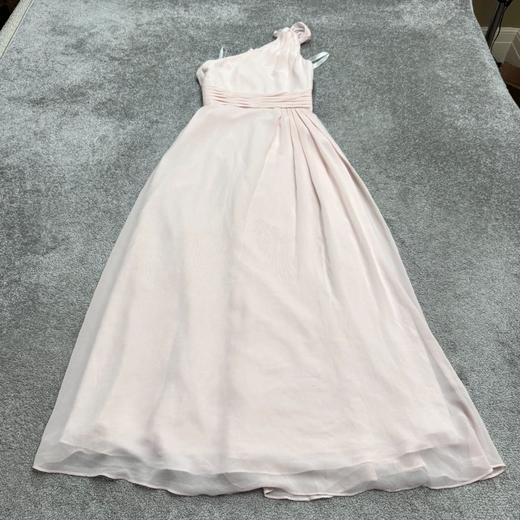 Pinko **Azazie Cleo Bridesmaid Formal Long Dress Pink One Shoulder Chiffon** User: **Cleo Azazie Bridesmaid Formal Long Pink Chiffon One Shoulder** Size XL / US 12-14 / IT 48-50 - 2 Thumbnail