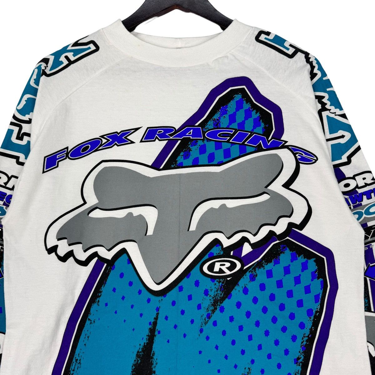 Fox Racing × Vintage Vintage 90s Fox Racing Motocross Jersey Size US M / EU 48-50 / 2 - 7 Thumbnail