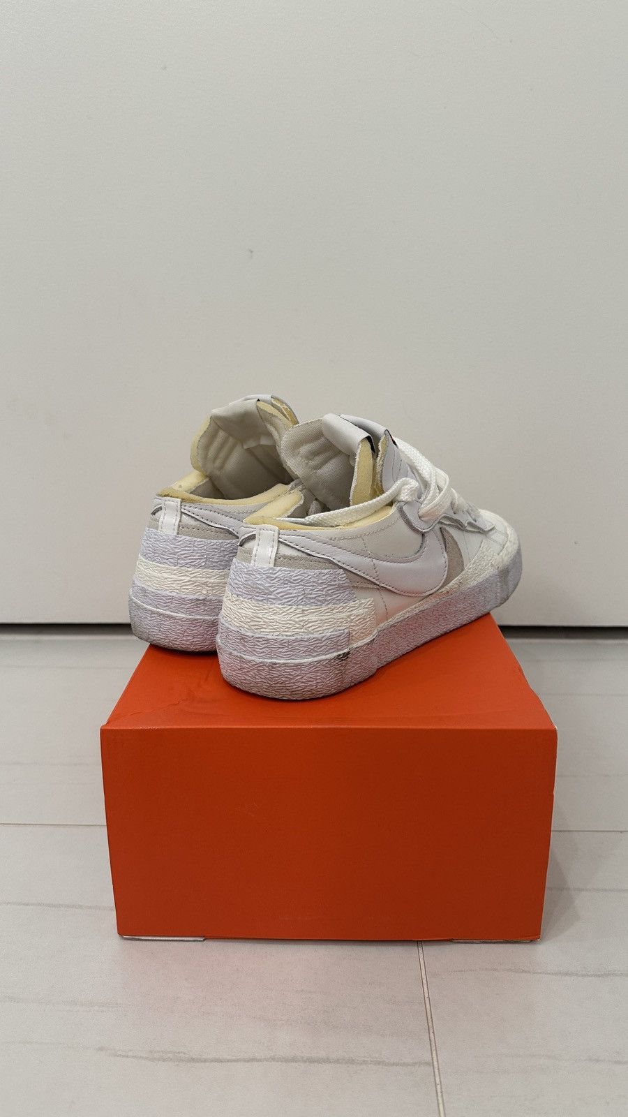 Nike × Sacai Nike Blazer Low x sacai White Patent Leather sacai's Blazer Size US 7.5 / EU 40-41 - 4 Thumbnail