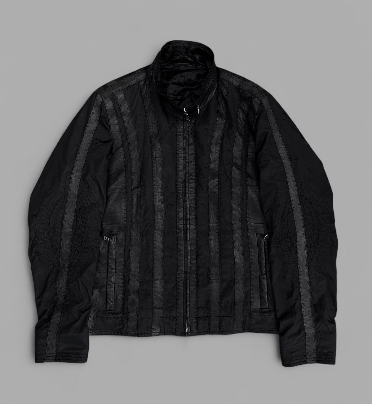 Handmade 🔥Rare KAPRAUN Hand Made Leather Nylon Jacket Y2K Size US L / EU 52-54 / 3 - 1 Thumbnail