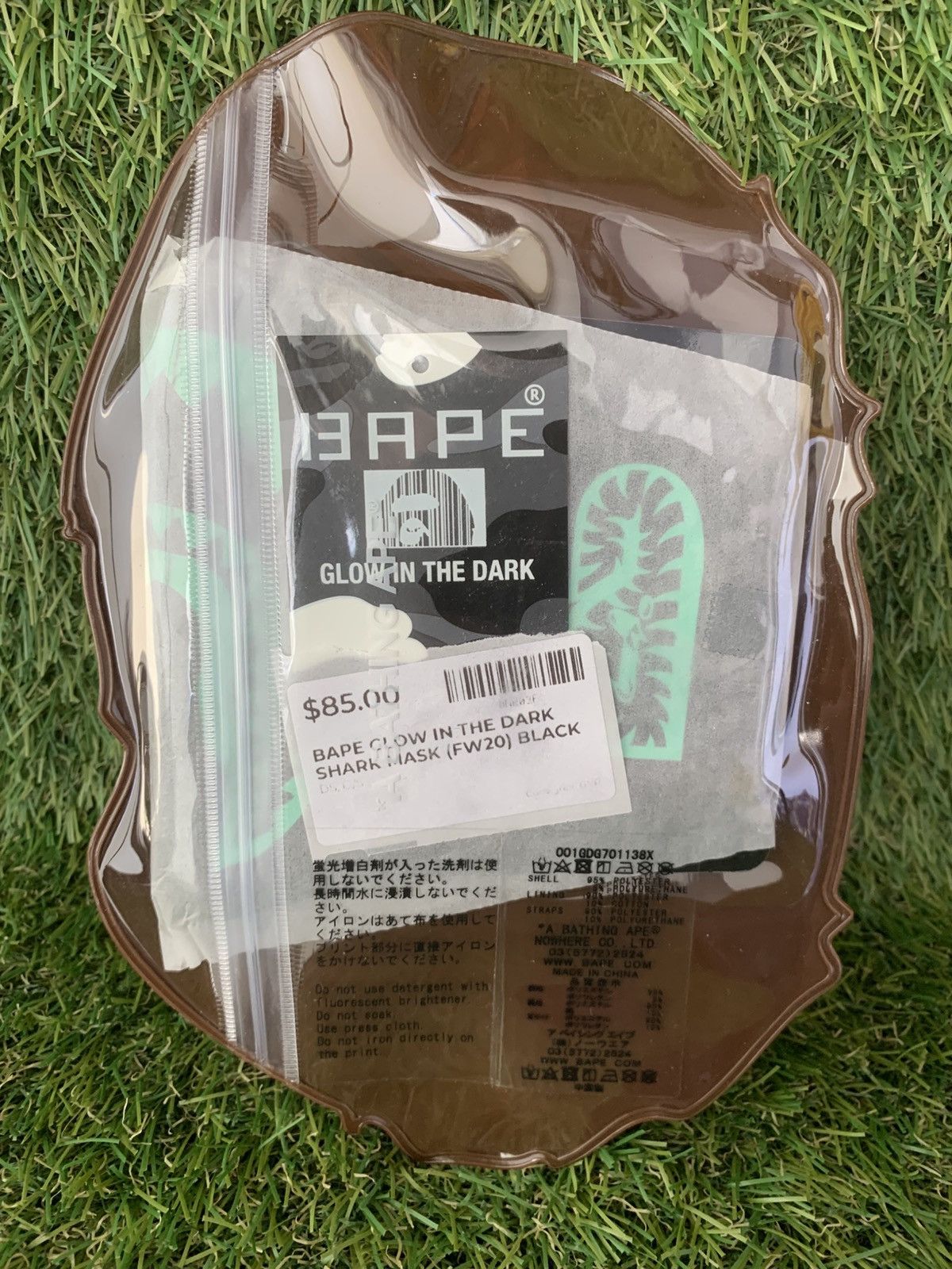 Bape Bape Face Mask Glow In the Dark "Black" Size ONE SIZE - 3 Thumbnail