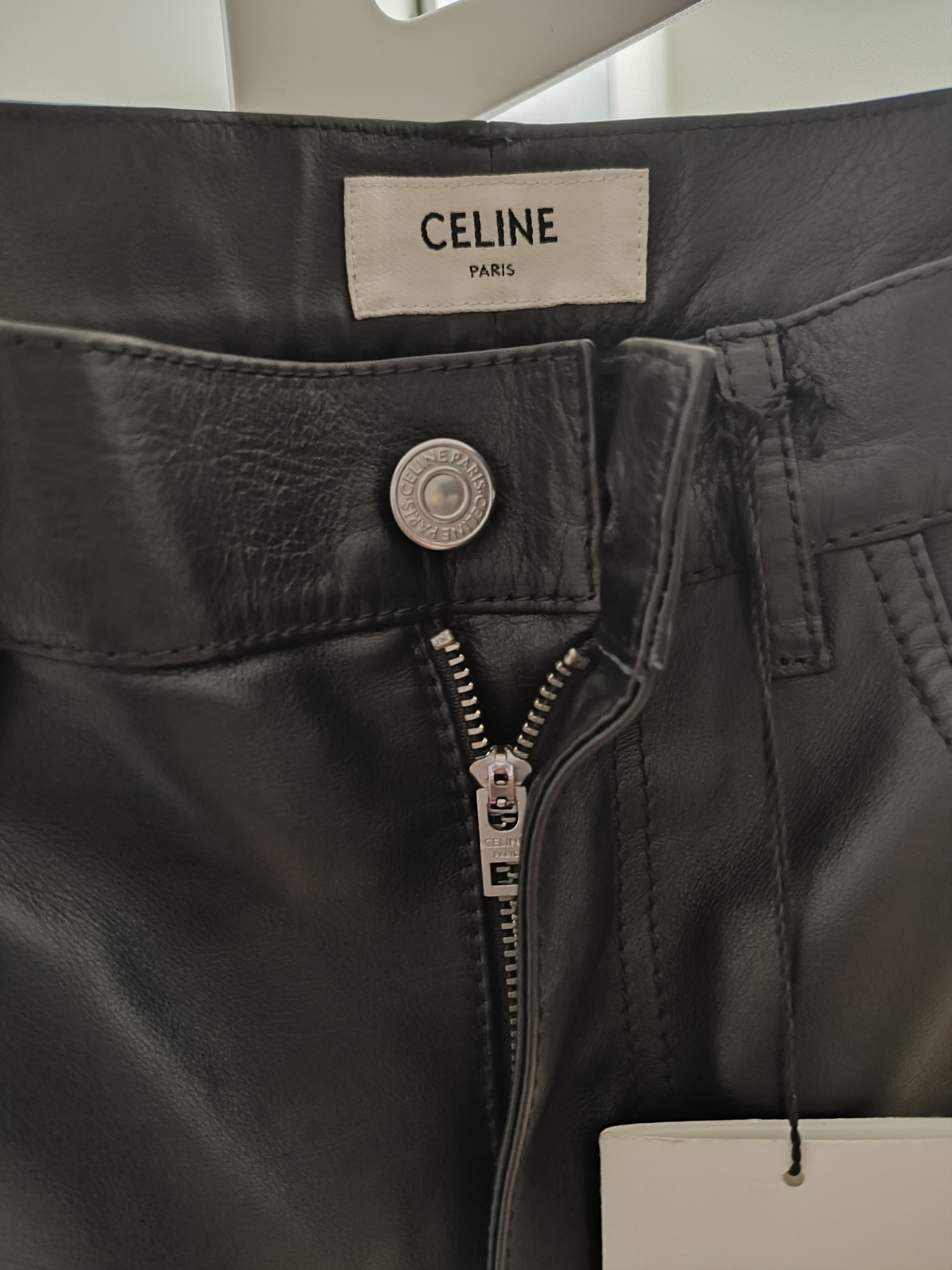 Celine × Hedi Slimane Soft Leather Pants (Made in Italy) - Black - 29 US Size US 29 - 3 Thumbnail