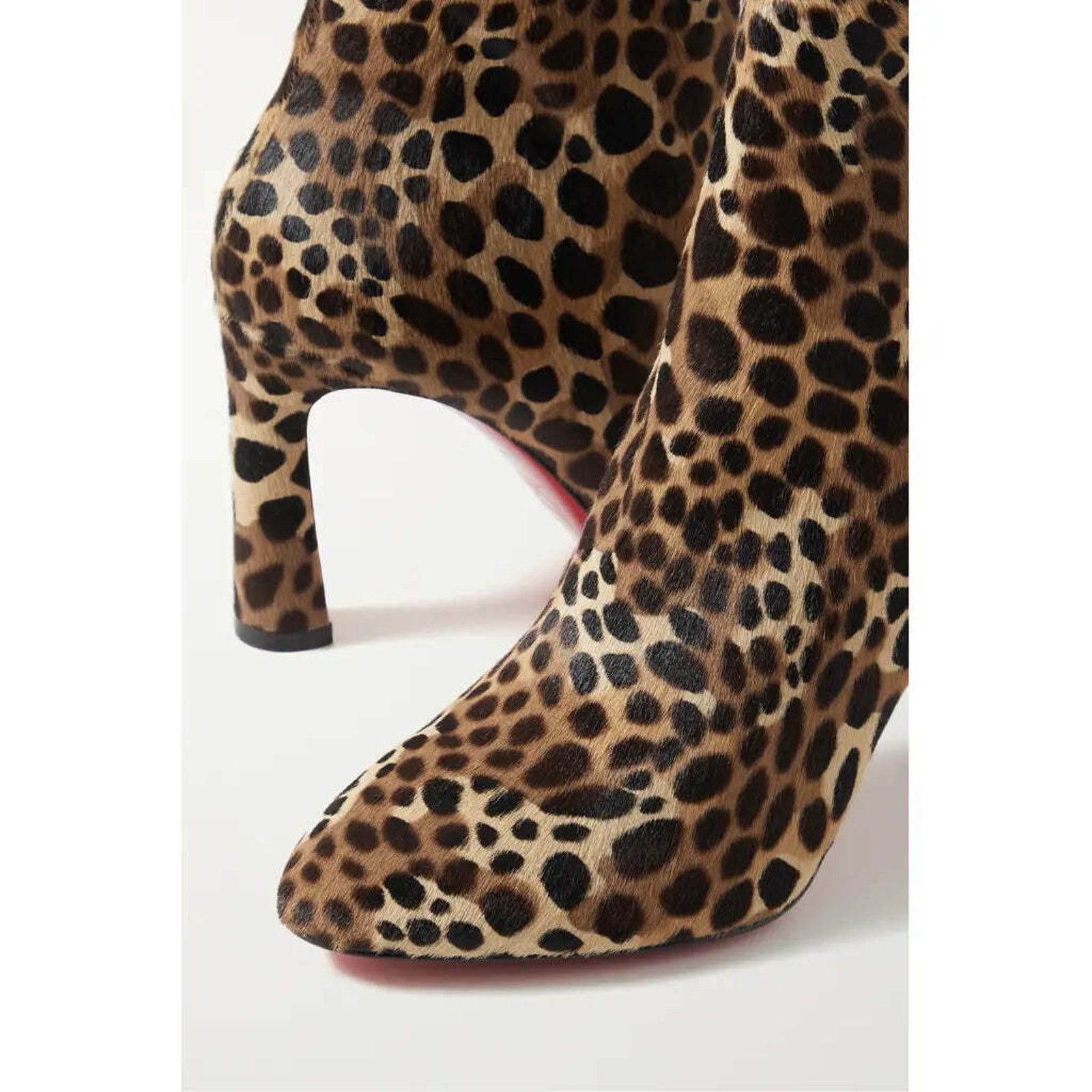 Christian Louboutin Christian Louboutin So Eleonor 85 Black Brown Leopard Pony Size US 7.5 / IT 37.5 - 3 Thumbnail