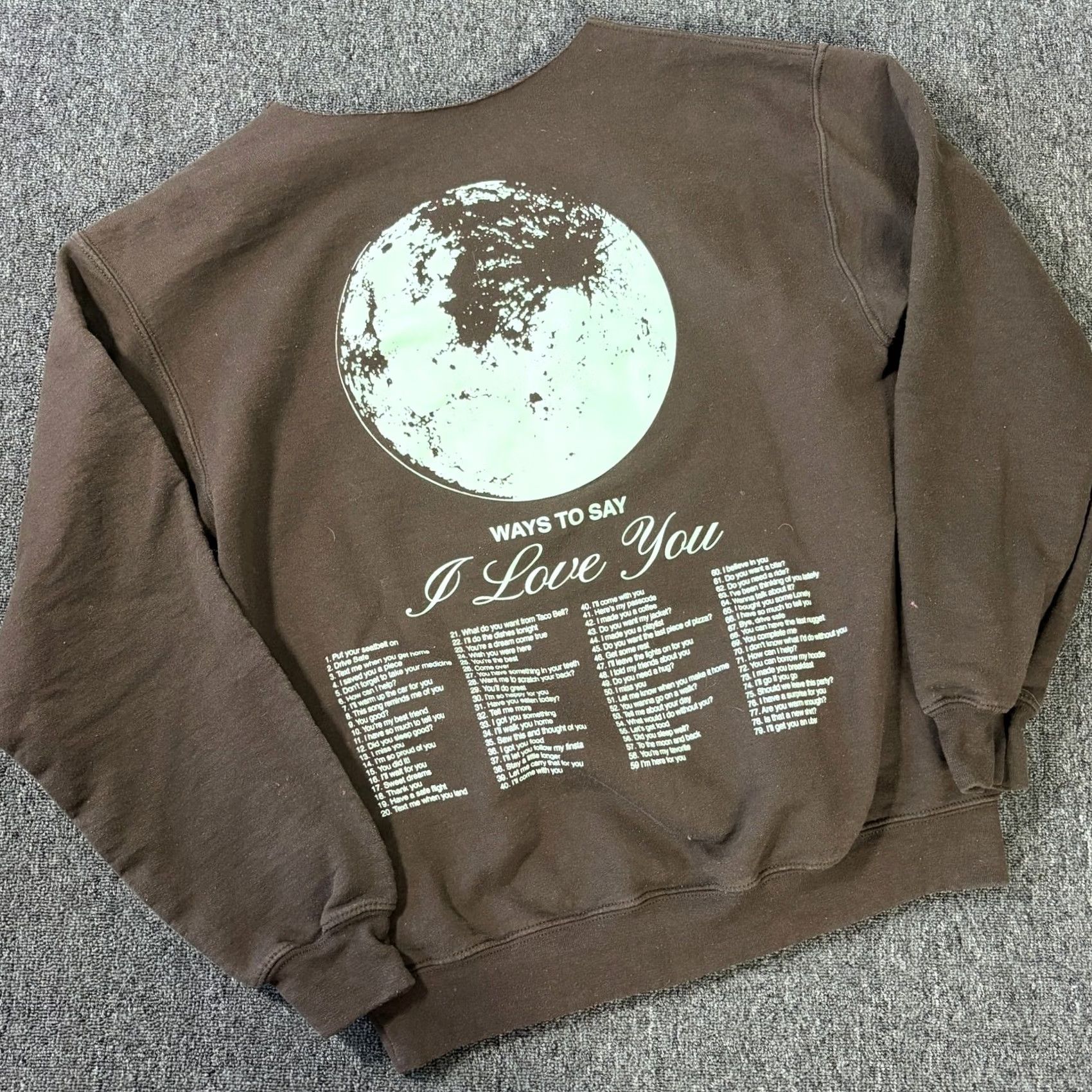 Vintage VINTAGE Lonely Ghost to The Moon and Back Brown Crewneck Sweatshirt M Women Size M / US 6-8 / IT 42-44 - 2 Thumbnail