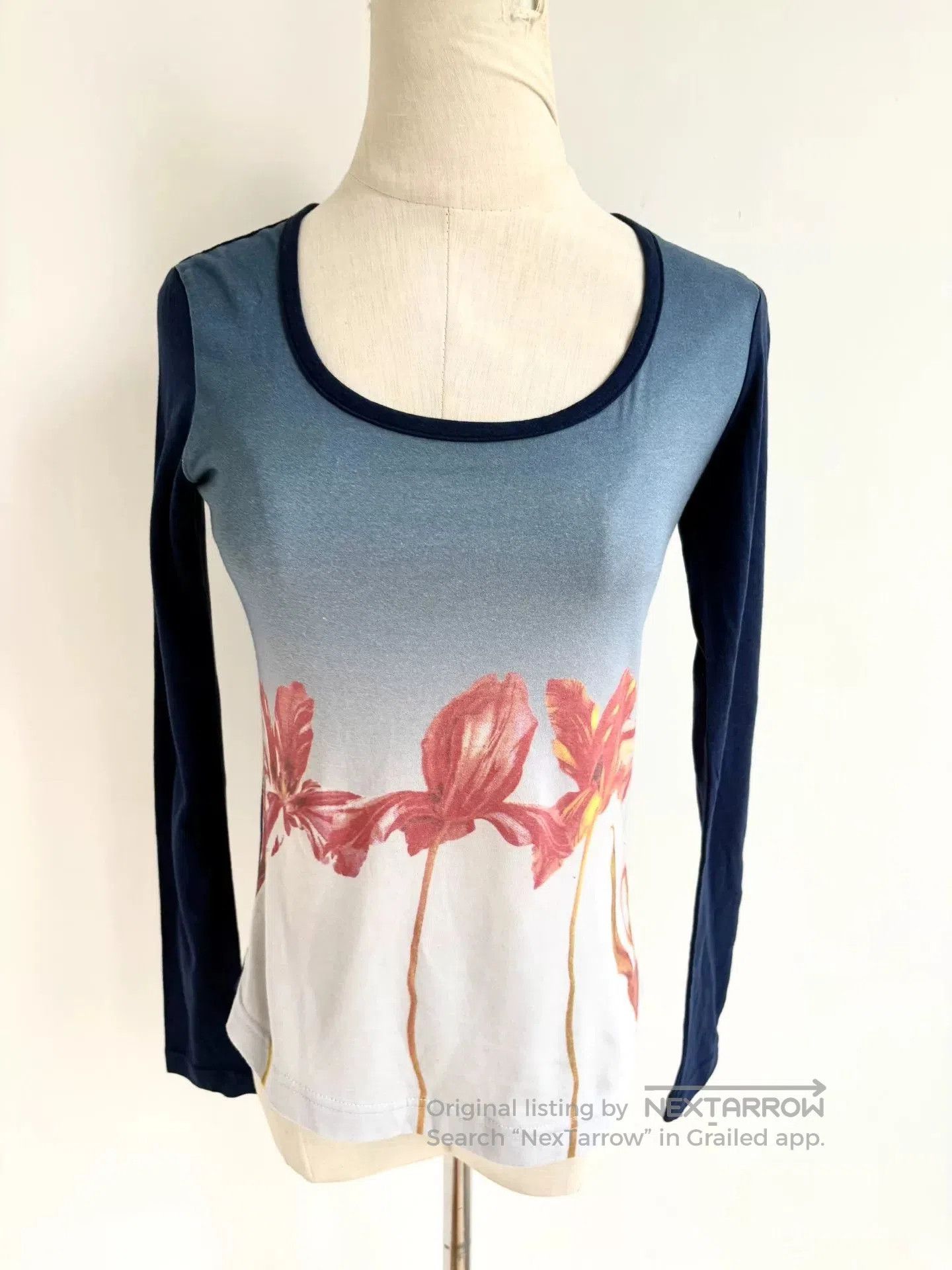 Vivienne Westwood vivienne westwood blue floral long sleeve top. Size S / US 4 / IT 40 - 2 Thumbnail