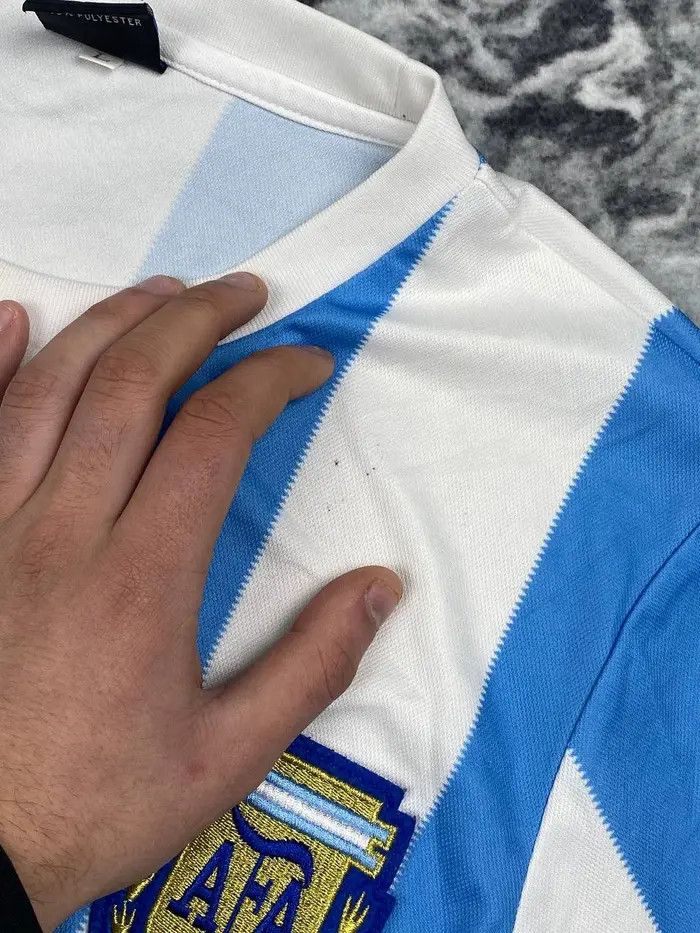 Vintage Argentina 1986 Diego Maradona Shirt Soccer Jersey Size US L / EU 52-54 / 3 - 10 Thumbnail