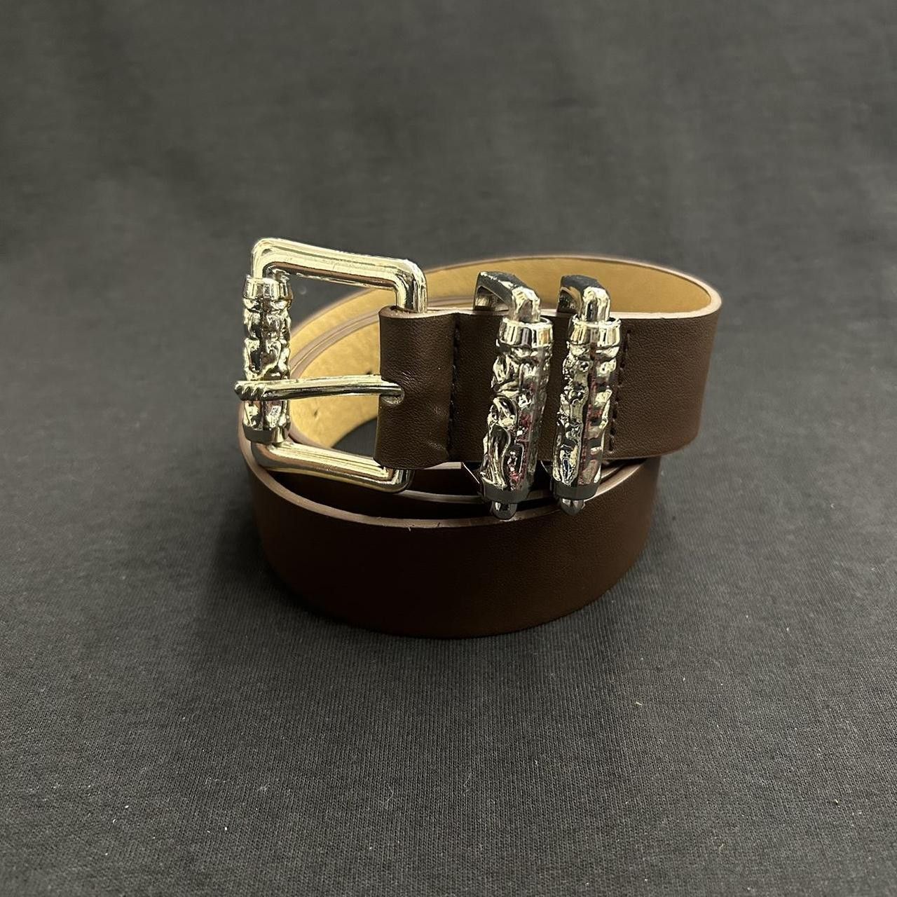 Japanese Brand × Vintage Y2K 2000s Style Silver Cross Hip Hop Skater Roller Belt Size 38 - 5 Thumbnail