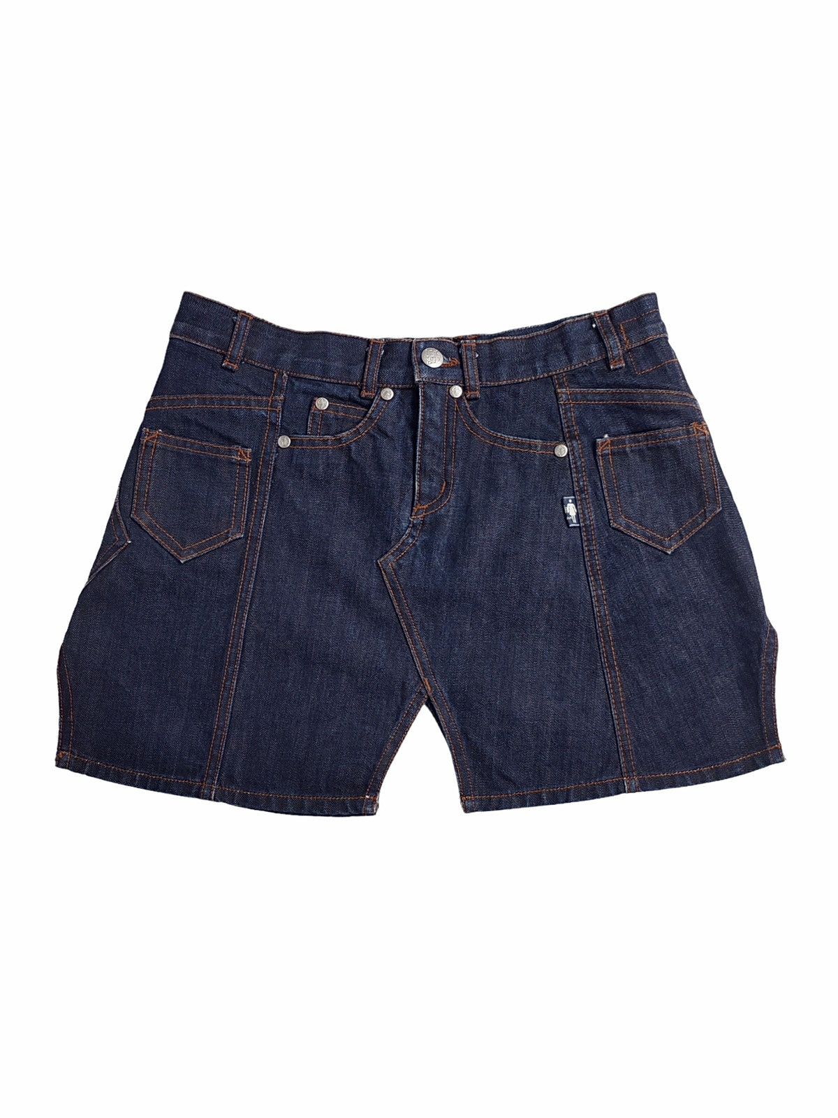 Jean Paul Gaultier 90s Archive Jean Paul Gaultier Trempe L’oeil Denim Skirt Size 27" / US 4 / IT 40 - 7 Thumbnail