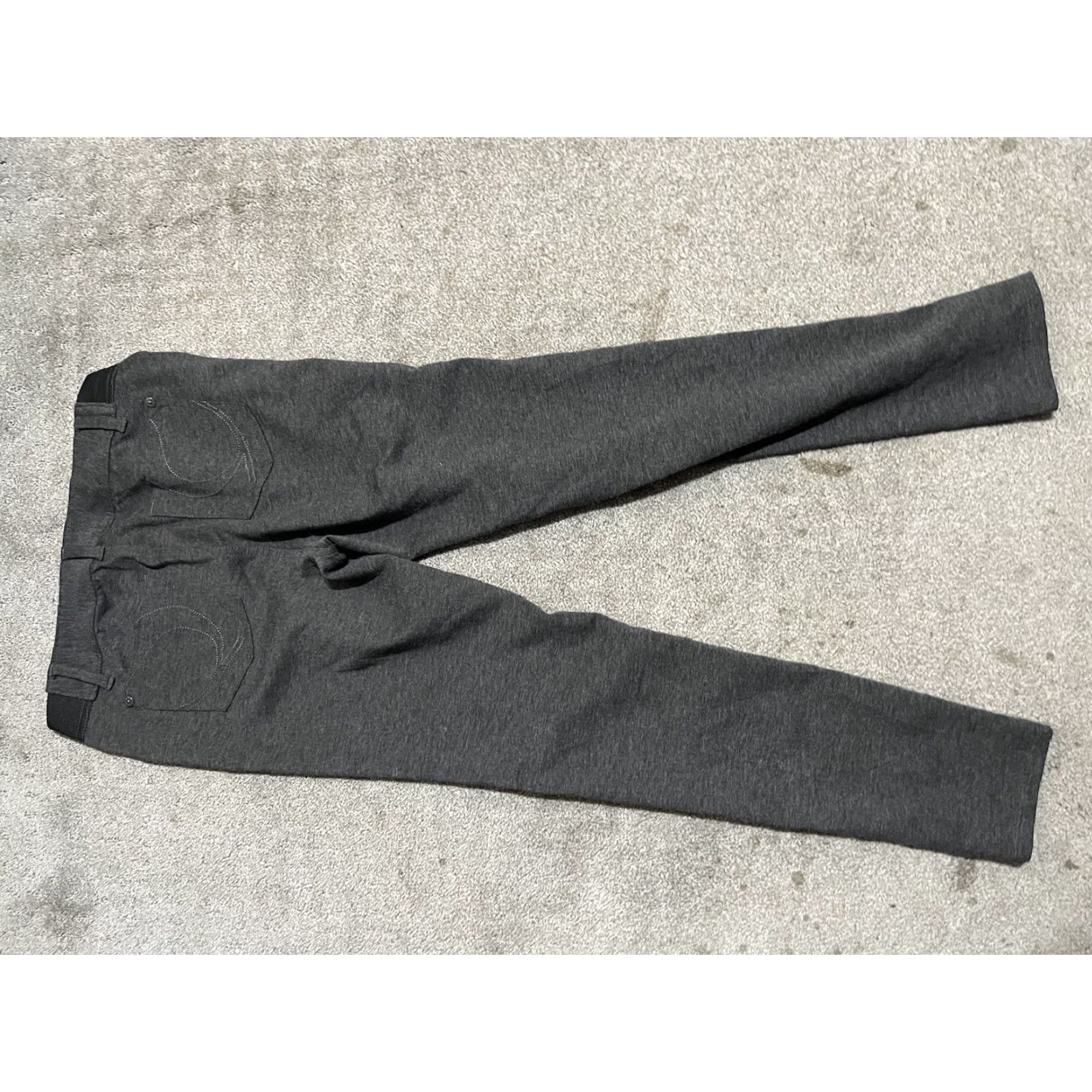 Vintage Women's Simply Vera Vera Wang Gray Stretch Skinny Ponte Pants Leggings PM Size Petite Size 32" / US 10 / IT 46 - 6 Thumbnail