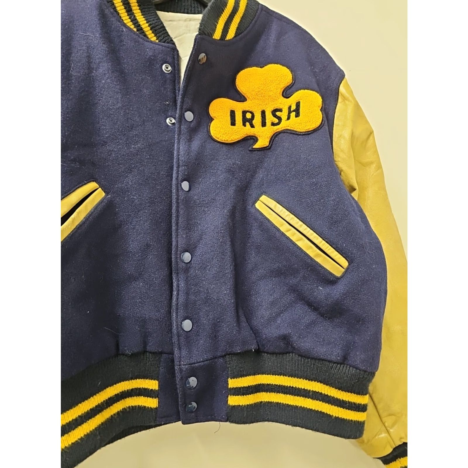 Vintage VINTAGE Notre Dame 1960s Authentic Varsity Jacket Mens Blue Wool Leather 26 Chest 25 Length Football University 11/5 Size US S / EU 44-46 / 1 - 3 Thumbnail