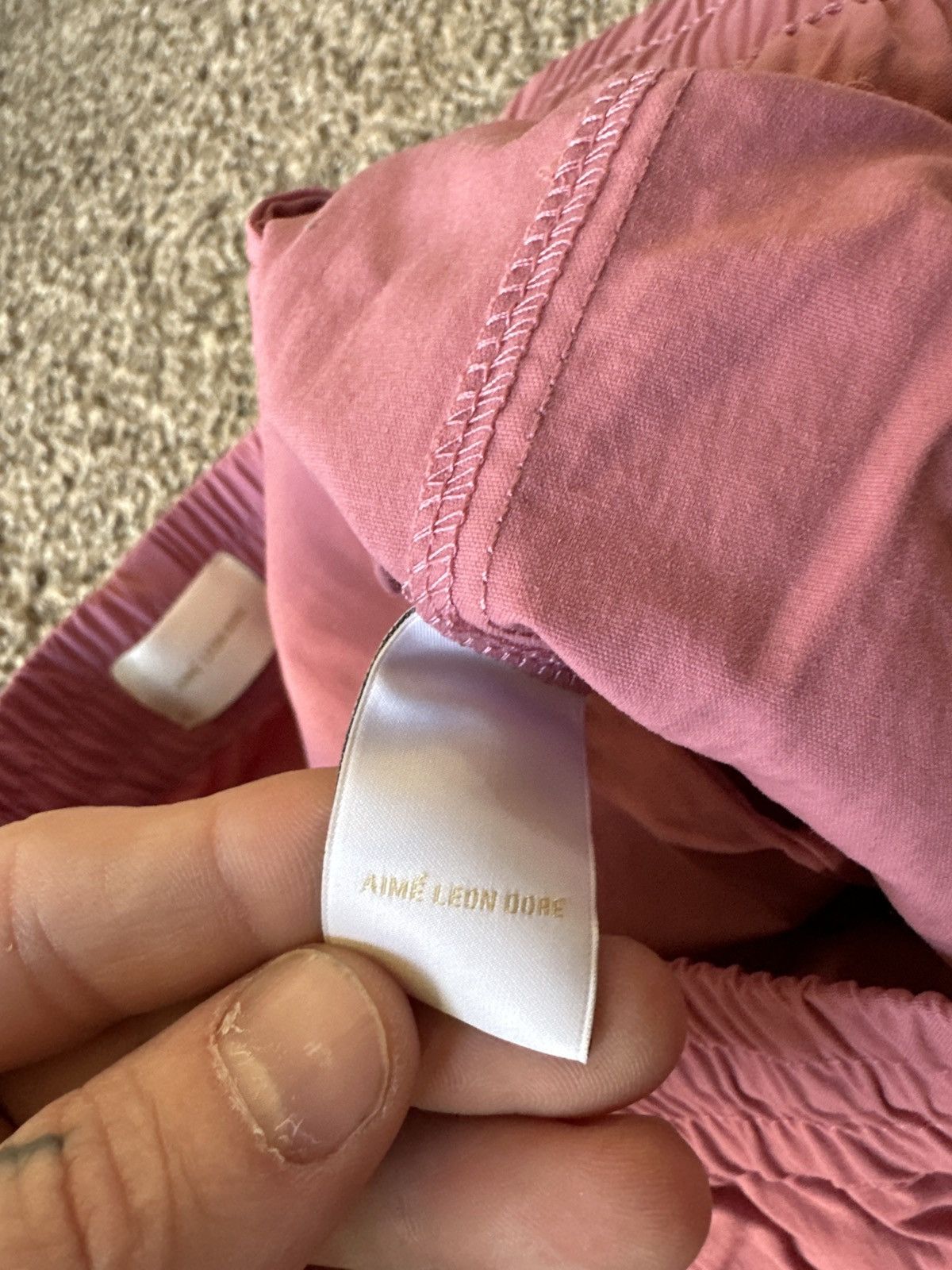 Aime Leon Dore Nylon Joggers - Pink Size US 30 / EU 46 - 4 Thumbnail
