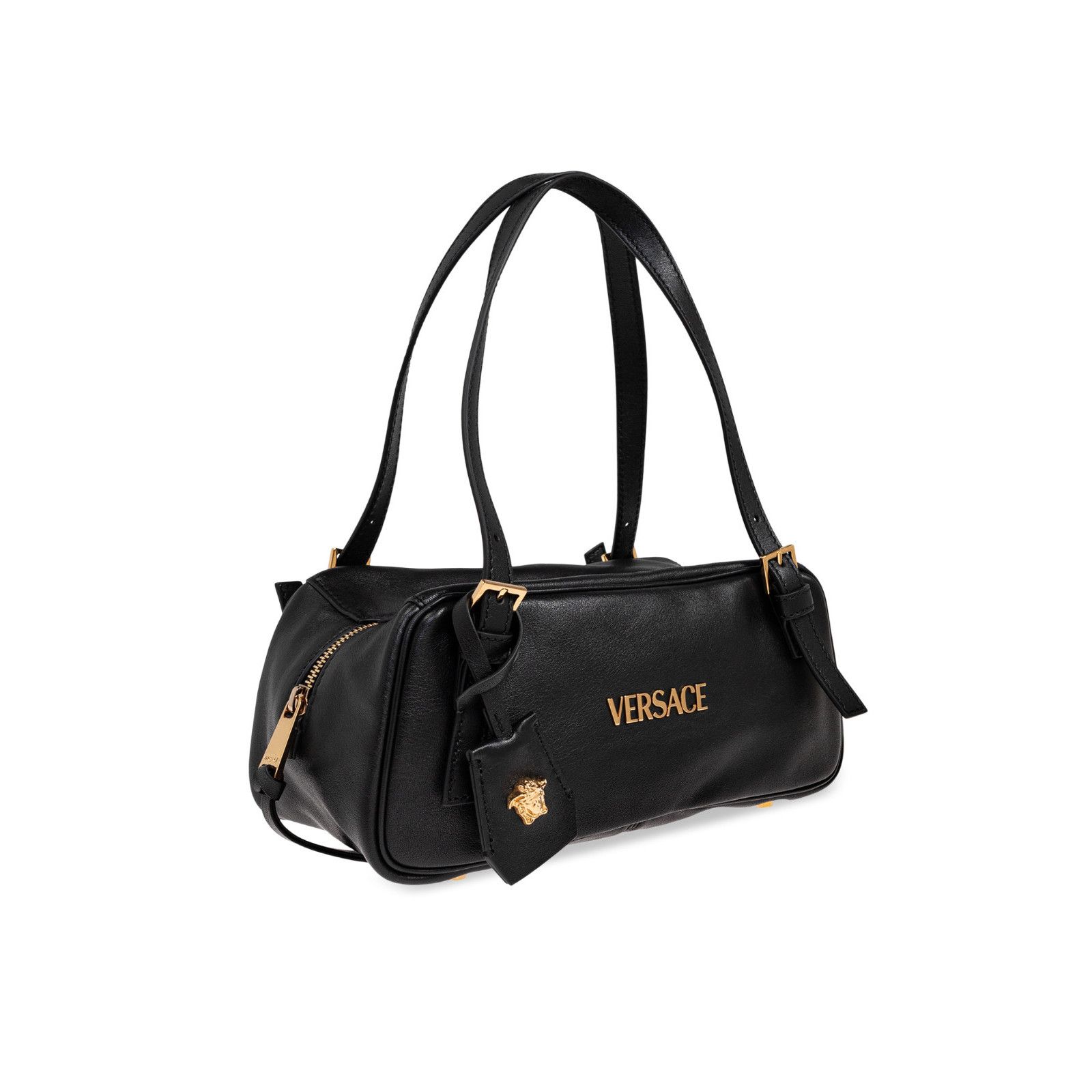 Versace VERSACE Tag Bowling Black Leather Shoulder Bag New & Authent Size ONE SIZE - 3 Thumbnail