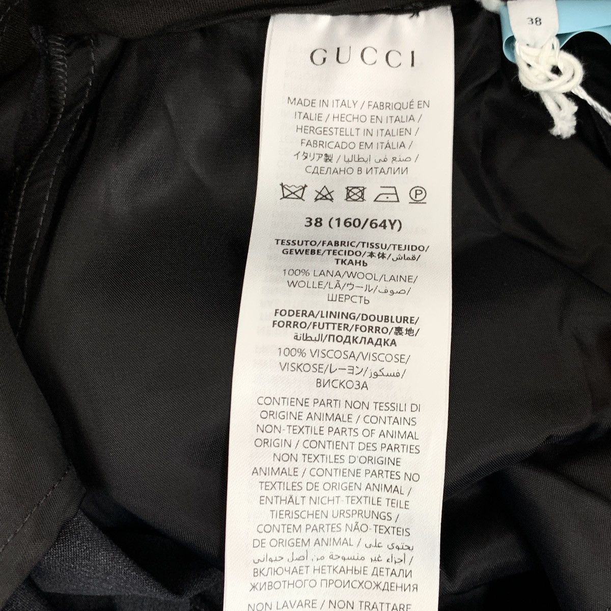 Gucci Gucci Black Grey Logo Letter Embroidered Casual Pants K26WX Size 26" / US 2 / IT 38 - 8 Thumbnail