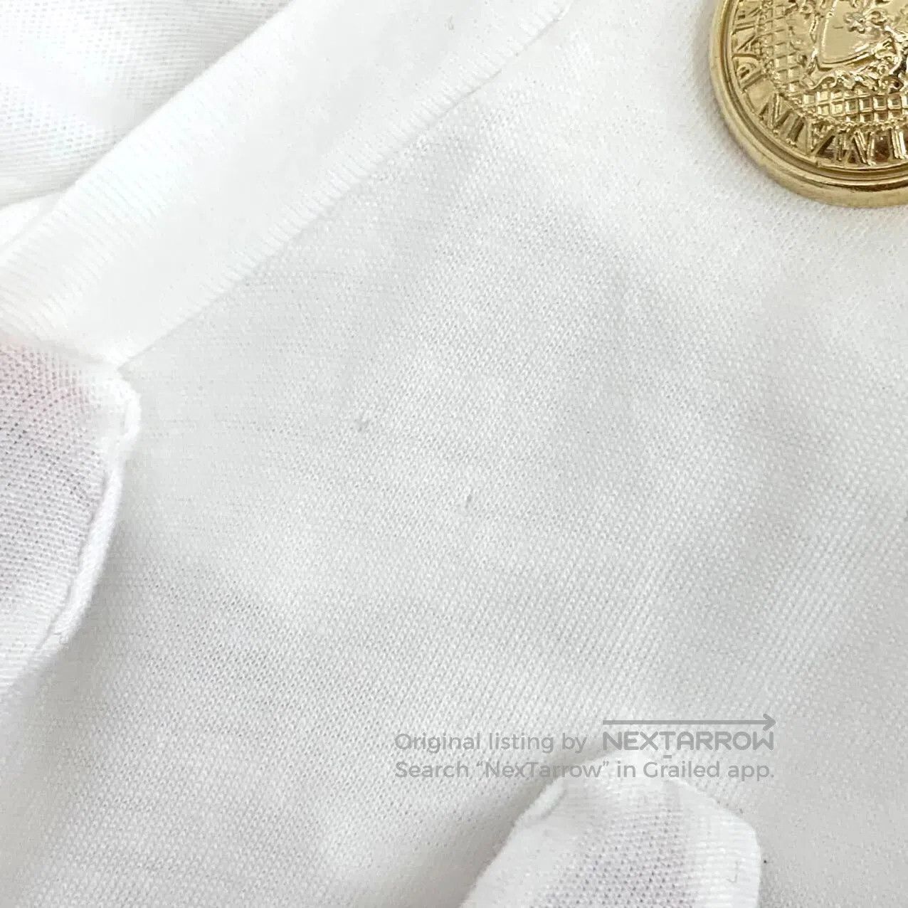 Balmain Balmain White cotton round neck short sleeve T-shirt with Size US XXS / EU 40 - 8 Thumbnail