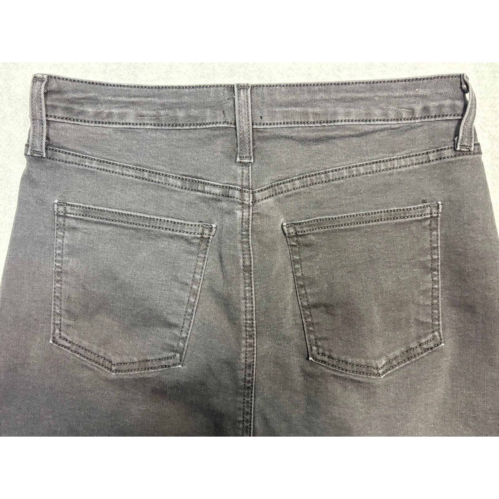 Other Black Distressed Denim Mini Skirt Frayed Edgy Size L 0541 Size 26" / US 2 / IT 38 - 5 Thumbnail