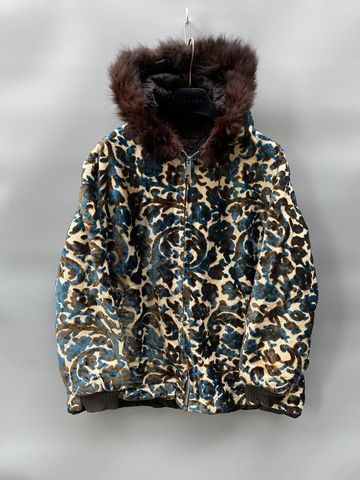 Vintage Vintage 60s Tapestry Faux Fur Jacket Size S / US 4 / IT 40 - 1 Thumbnail