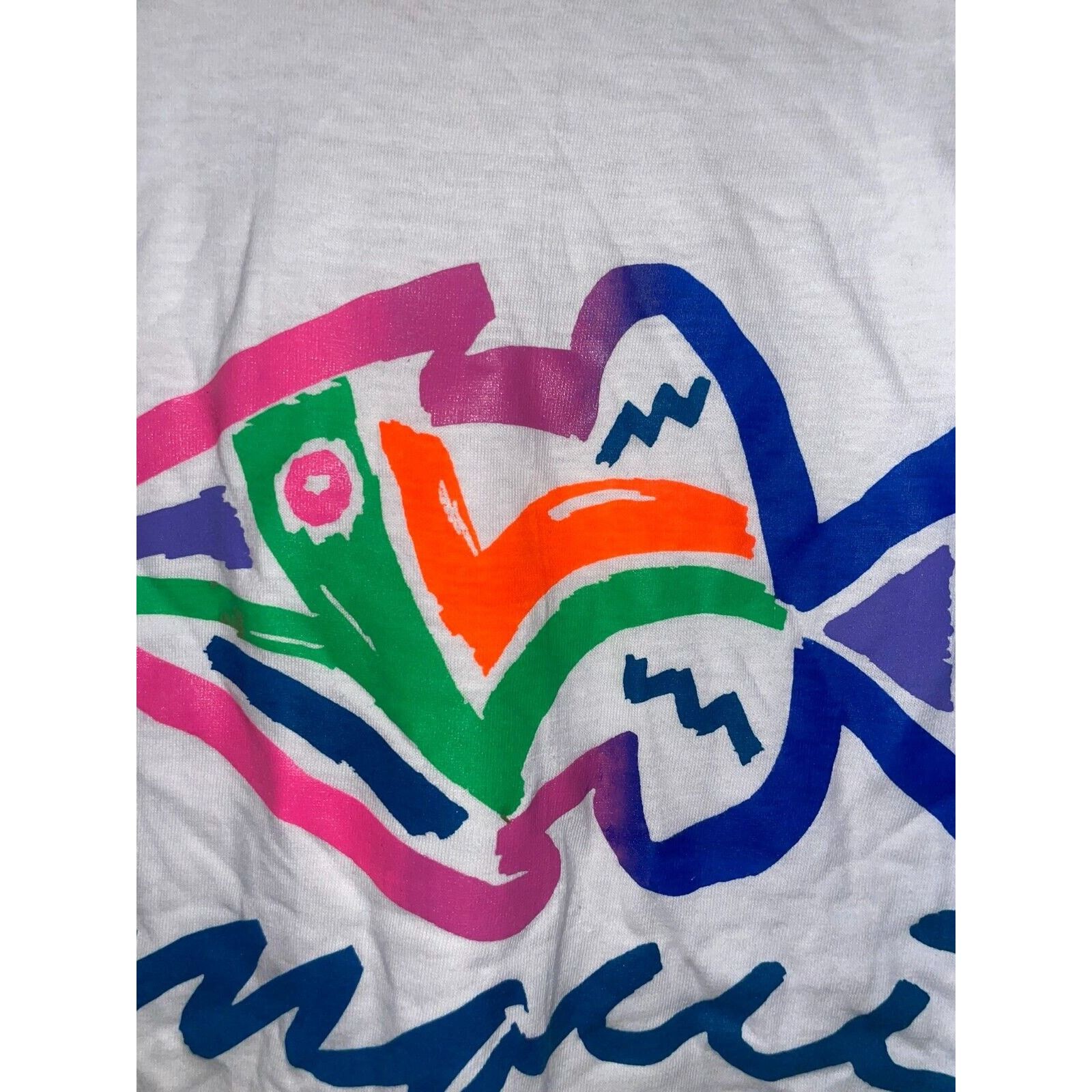 Hanes Vintage Hawaii Shirt Maui Humuhumunukunukuapua'a Fish 80s L Size US L / EU 52-54 / 3 - 4 Thumbnail