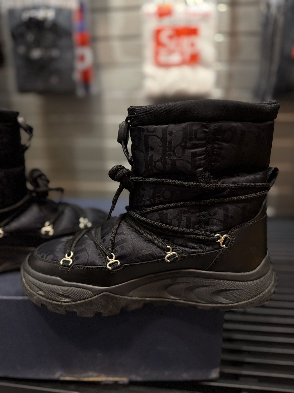 Dior Size 41EU/8US Dior Snow Ankle Boots Black $1550 Retail Size US 8 / EU 41 - 20 Thumbnail