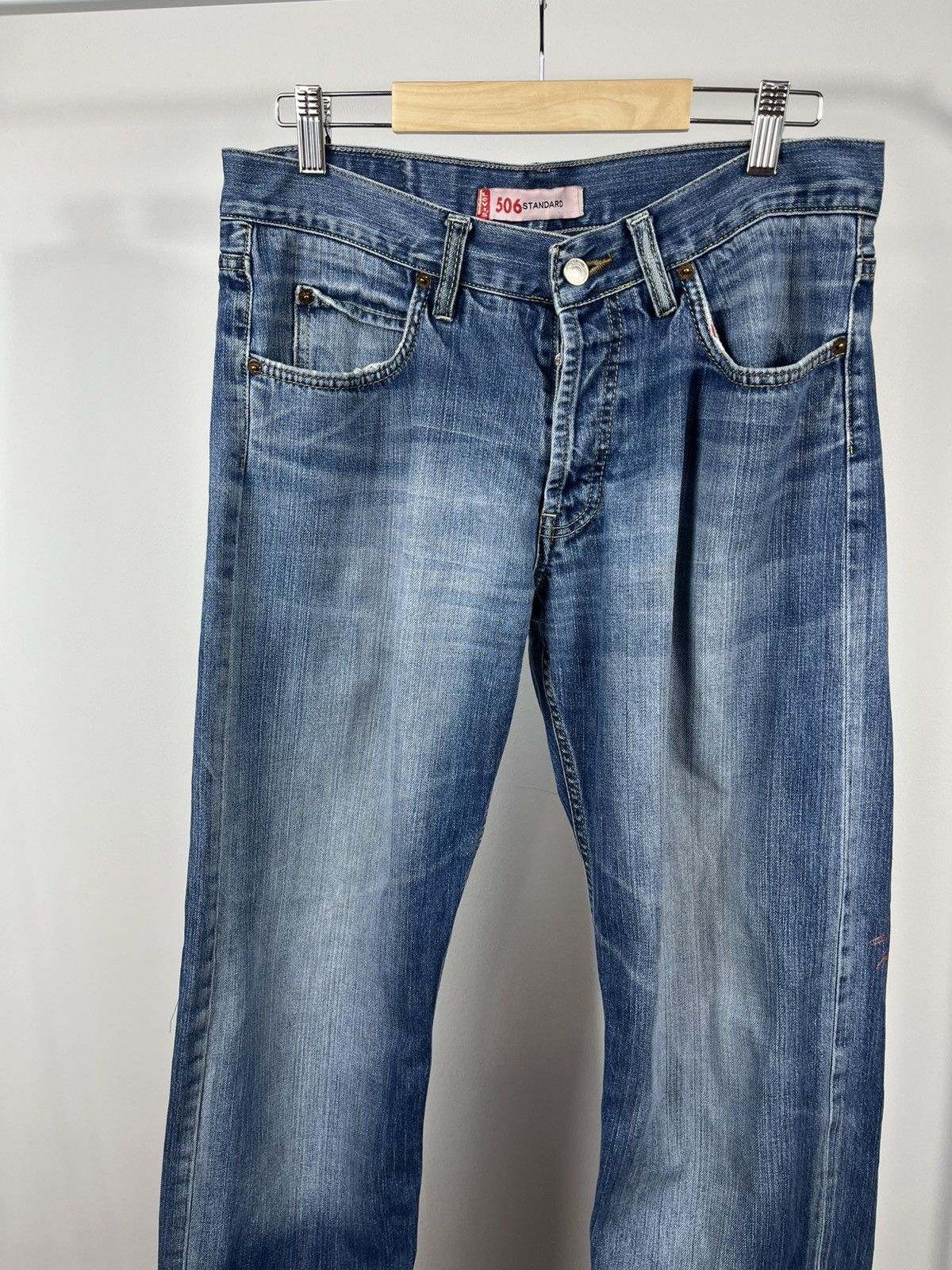 Levi's Levi’s 506 Custom Dragon Print Jeans Red Graphic Rear Art Size US 32 / EU 48 - 12 Thumbnail