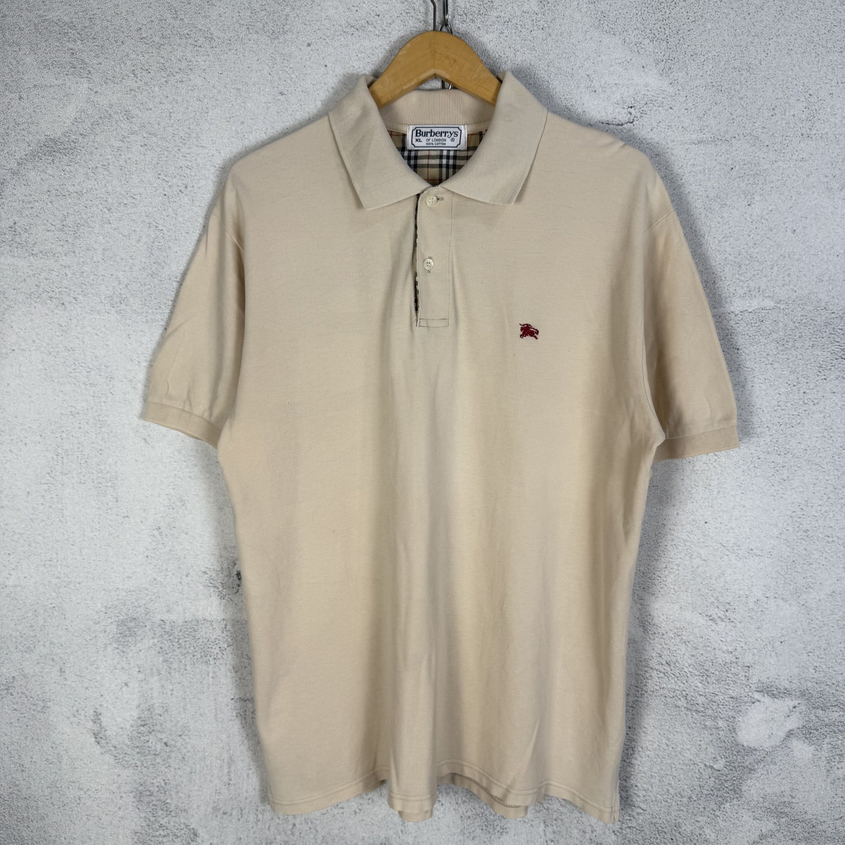 Burberry Vintage Burberry Polo Shirt Size US XL / EU 56 / 4 - 1 Thumbnail