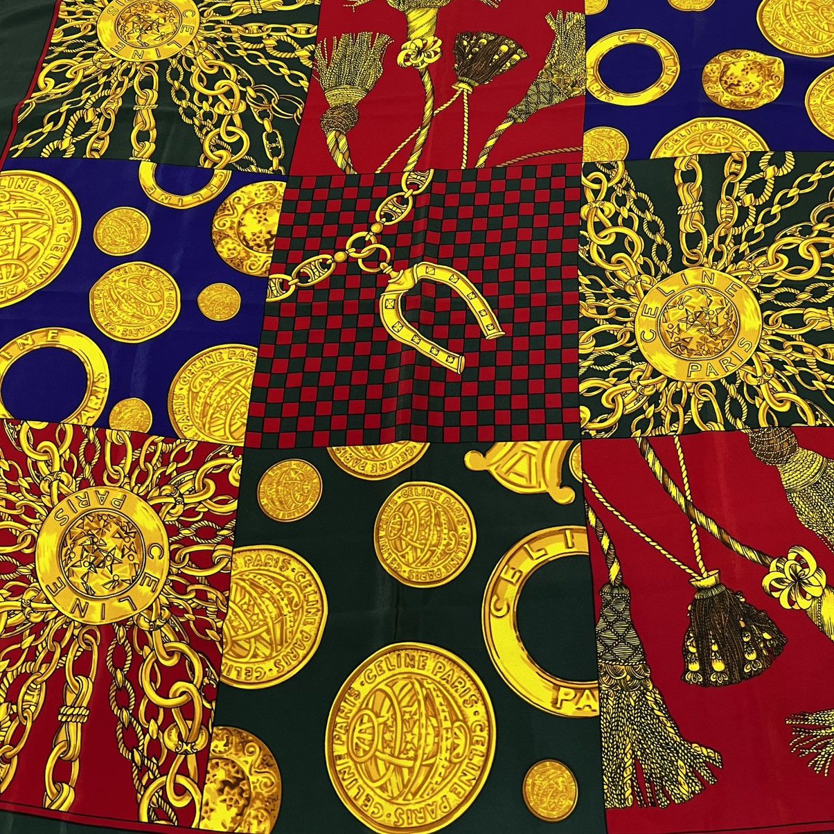 Celine × Vintage Vintage Celine Silk Scarve Scarf Size ONE SIZE - 8 Thumbnail