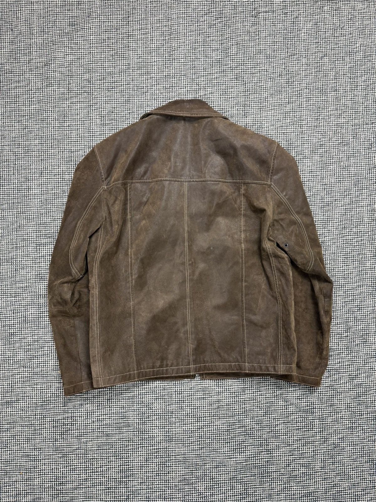Leather 90s vintage brown suede leather Harrington style jacket Size US S / EU 44-46 / 1 - 3 Thumbnail