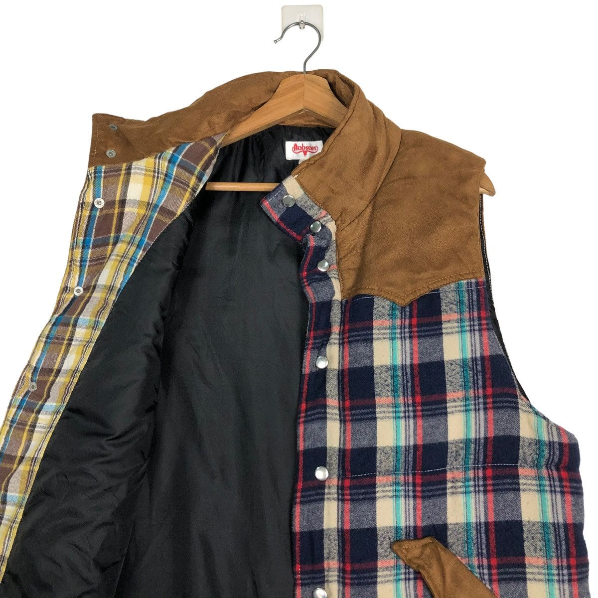 Japanese Brand 🔥VINTAGE TANK TOP PUFFER TARTAN DESIGN BOBSON USA Size US L / EU 52-54 / 3 - 12 Thumbnail