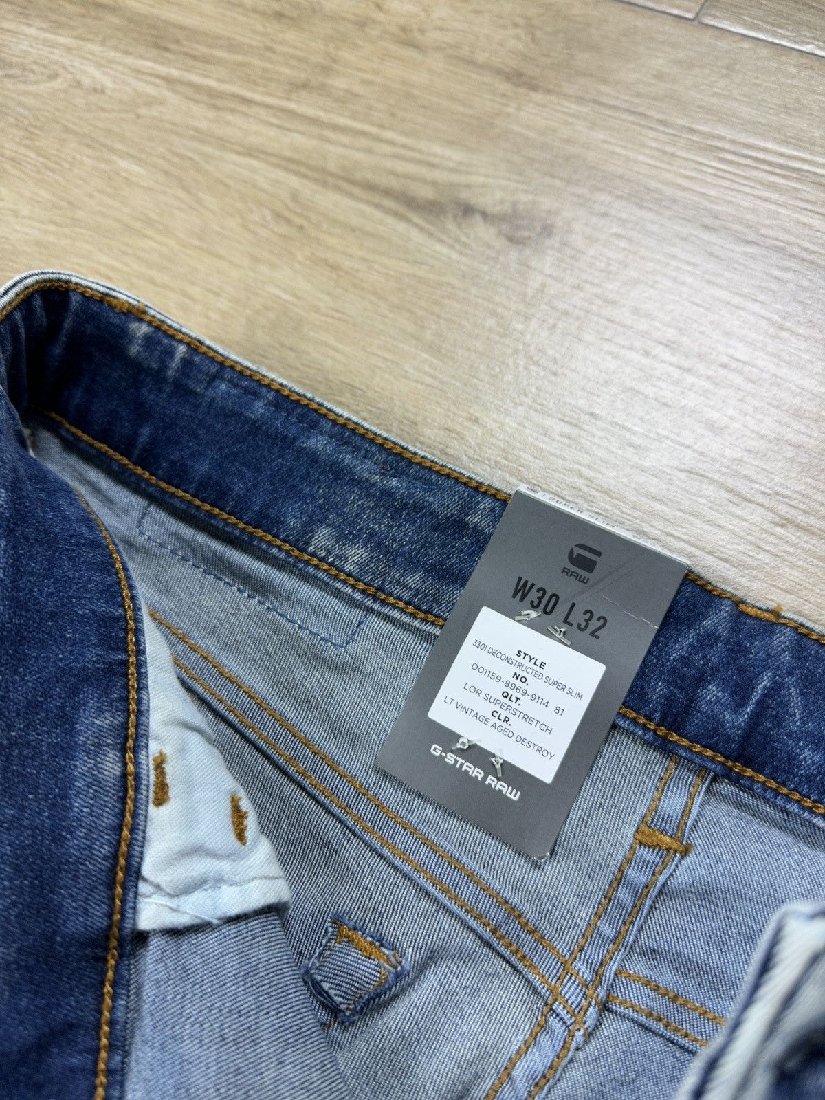 G-Star NEW🏷️ G-Star Raw 3301 Deconstructed Super Slim Denim Jeans Size US 30 / EU 46 - 6 Thumbnail